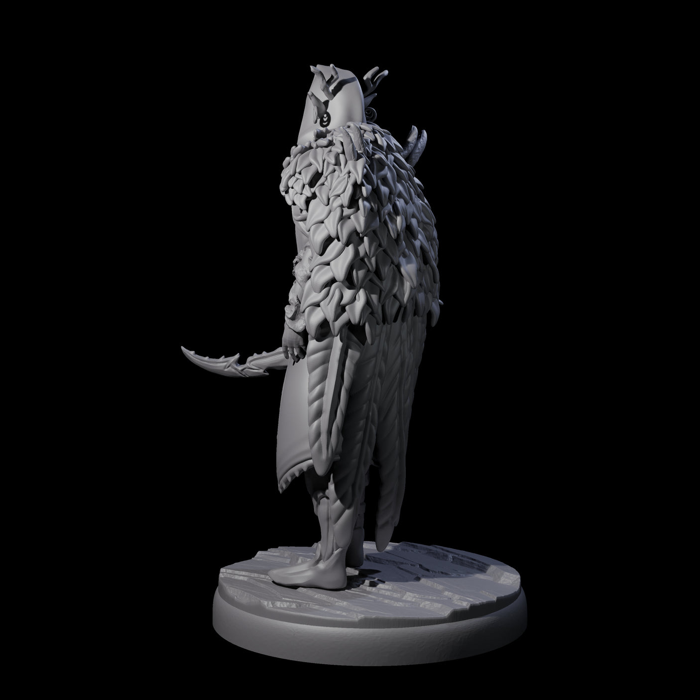 Cloaked Dark Elf Assassin C Miniature for Dungeons and Dragons, Pathfinder or other TTRPGs
