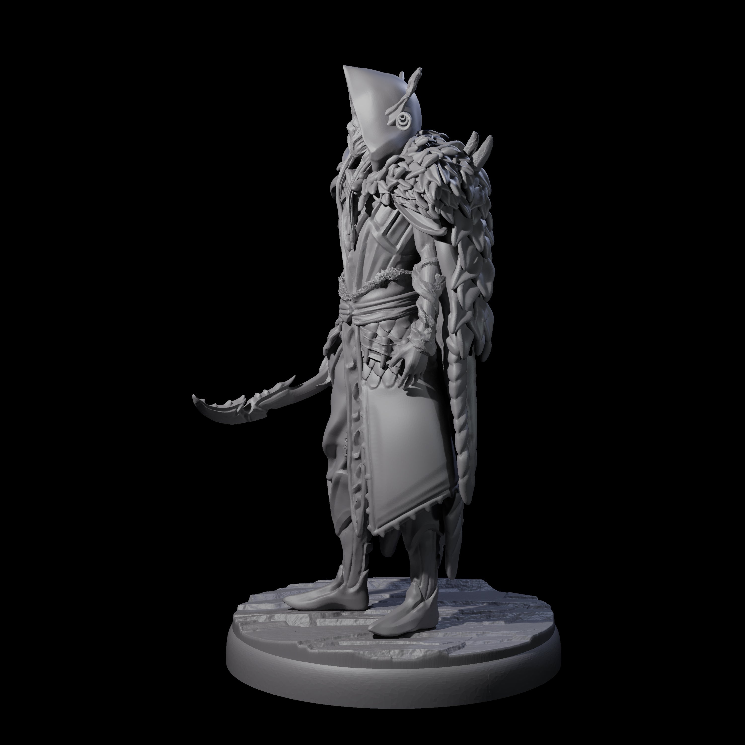 Cloaked Dark Elf Assassin C Miniature for Dungeons and Dragons, Pathfinder or other TTRPGs