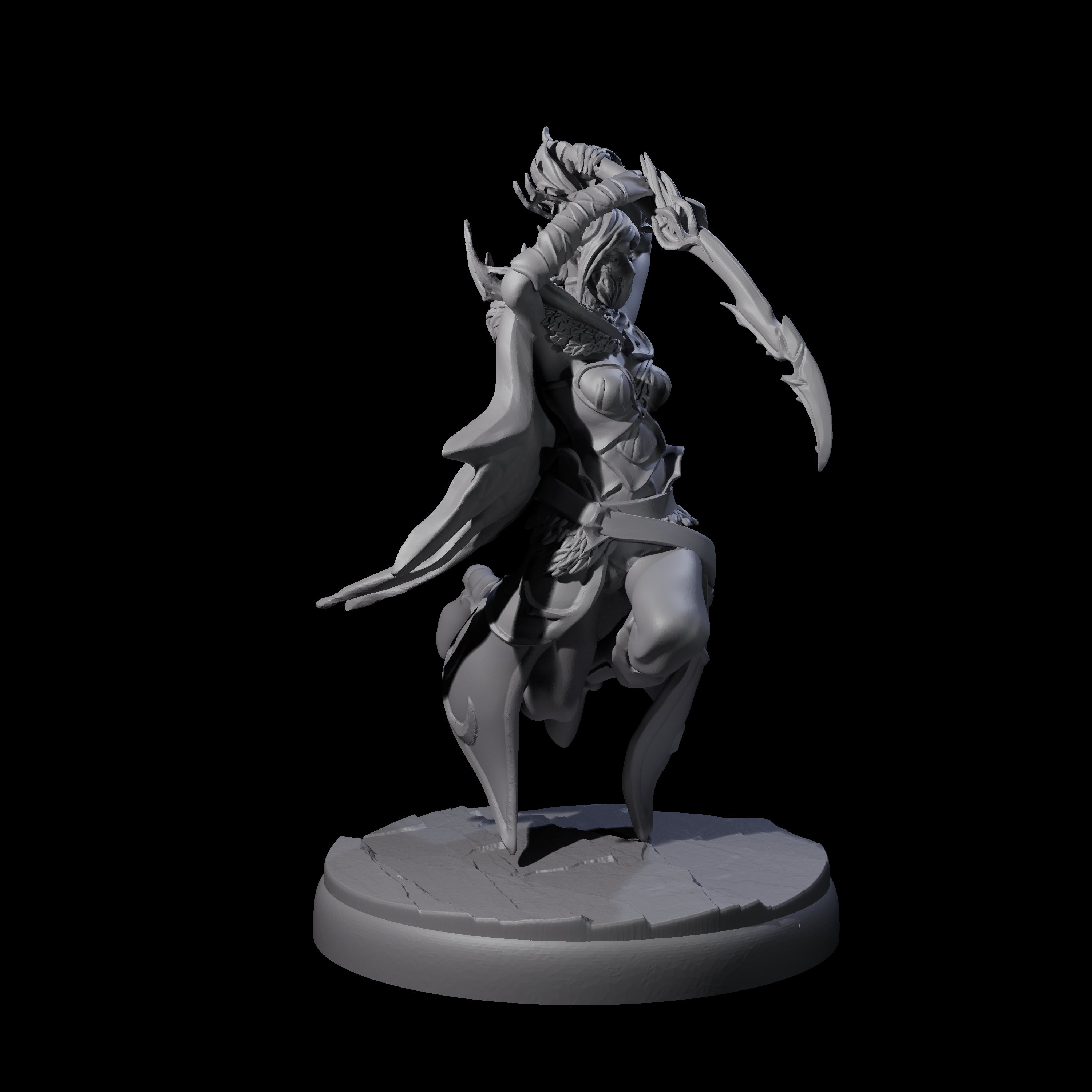 Cloaked Dark Elf Assassin D Miniature for Dungeons and Dragons, Pathfinder or other TTRPGs