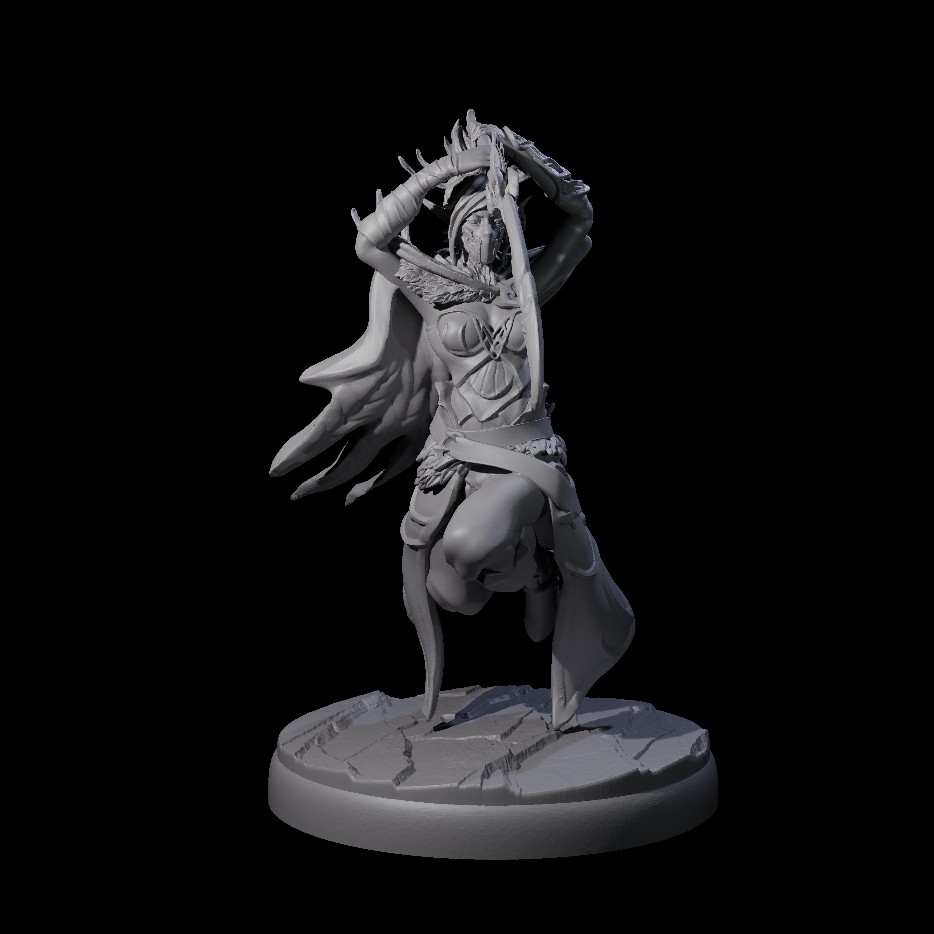 Cloaked Dark Elf Assassin D Miniature for Dungeons and Dragons, Pathfinder or other TTRPGs