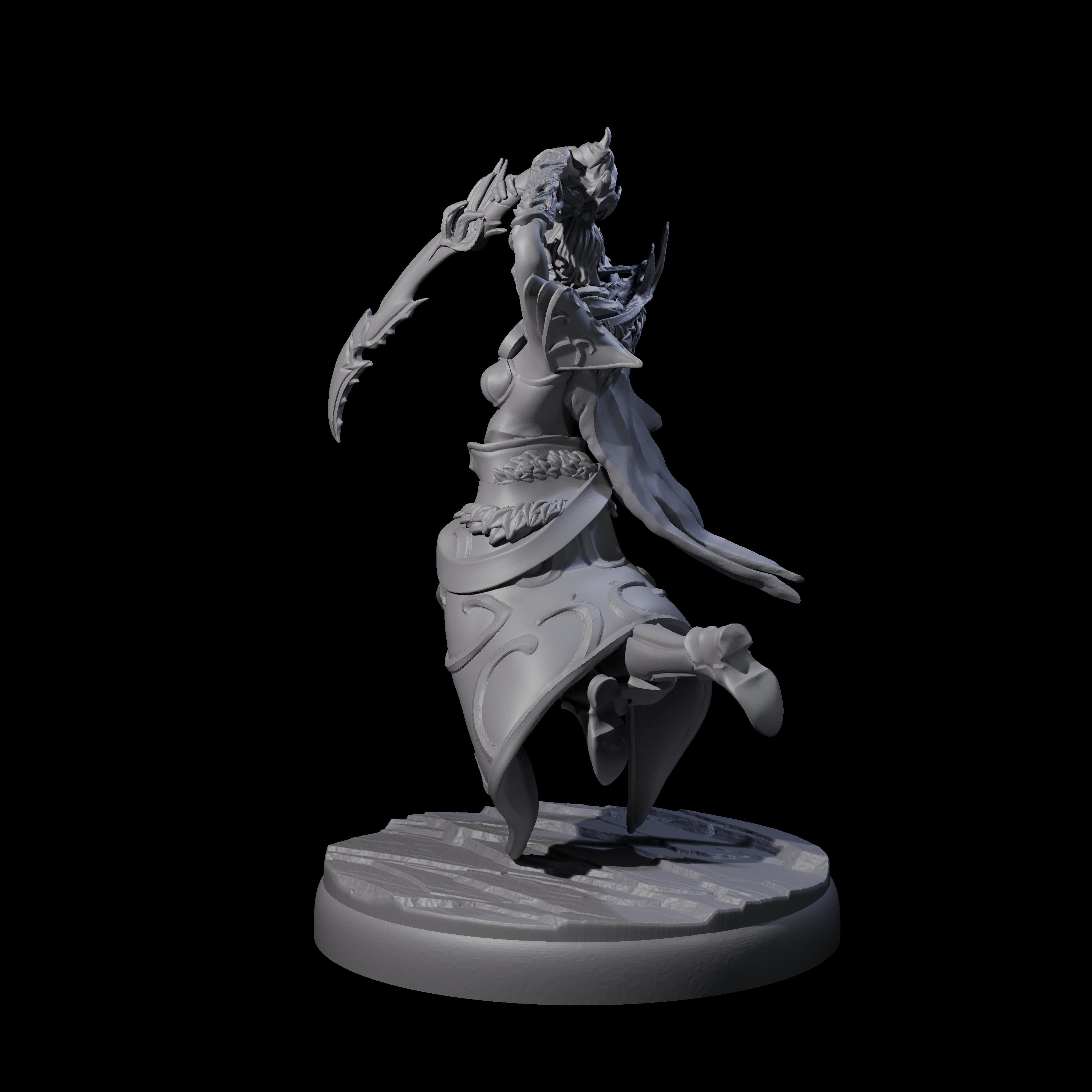 Cloaked Dark Elf Assassin D Miniature for Dungeons and Dragons, Pathfinder or other TTRPGs