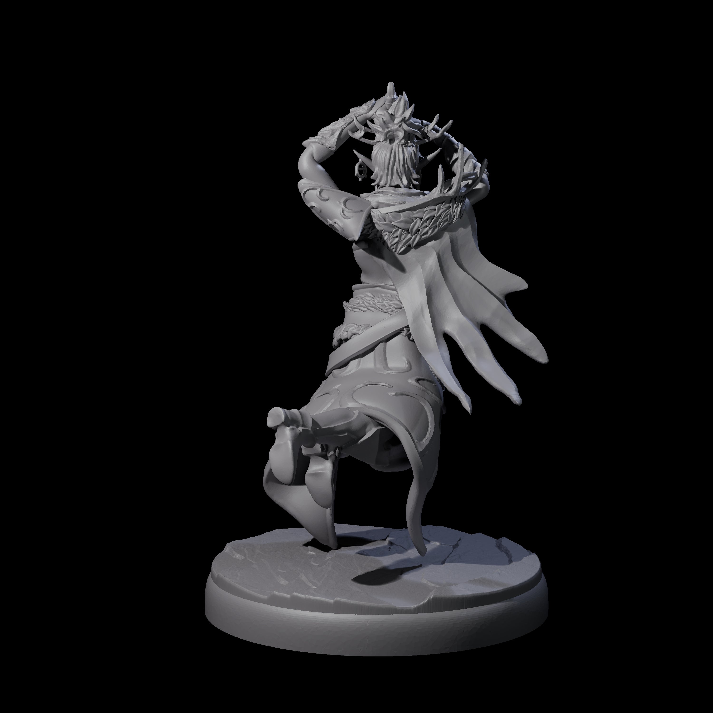 Cloaked Dark Elf Assassin D Miniature for Dungeons and Dragons, Pathfinder or other TTRPGs