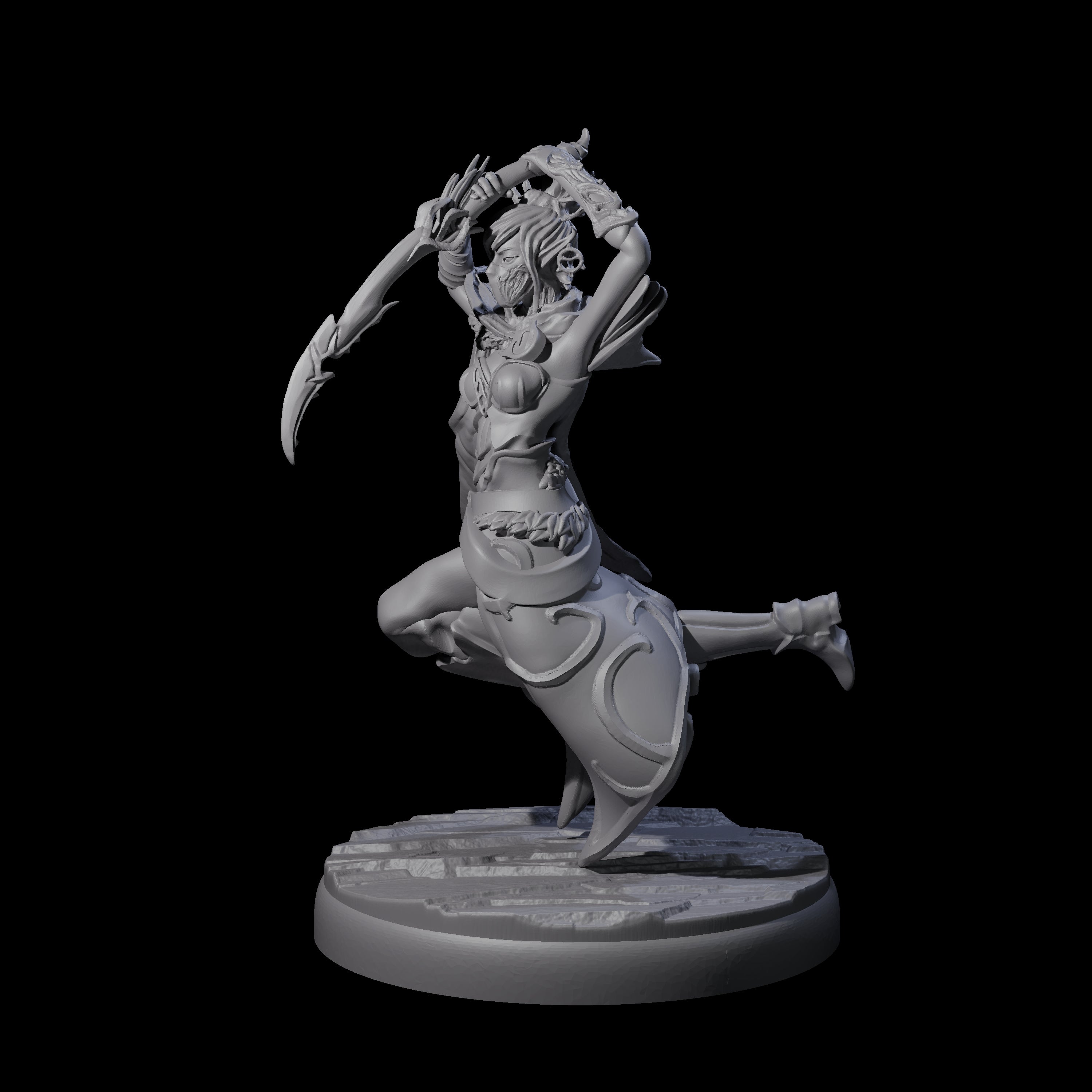 Cloaked Dark Elf Assassin D Miniature for Dungeons and Dragons, Pathfinder or other TTRPGs