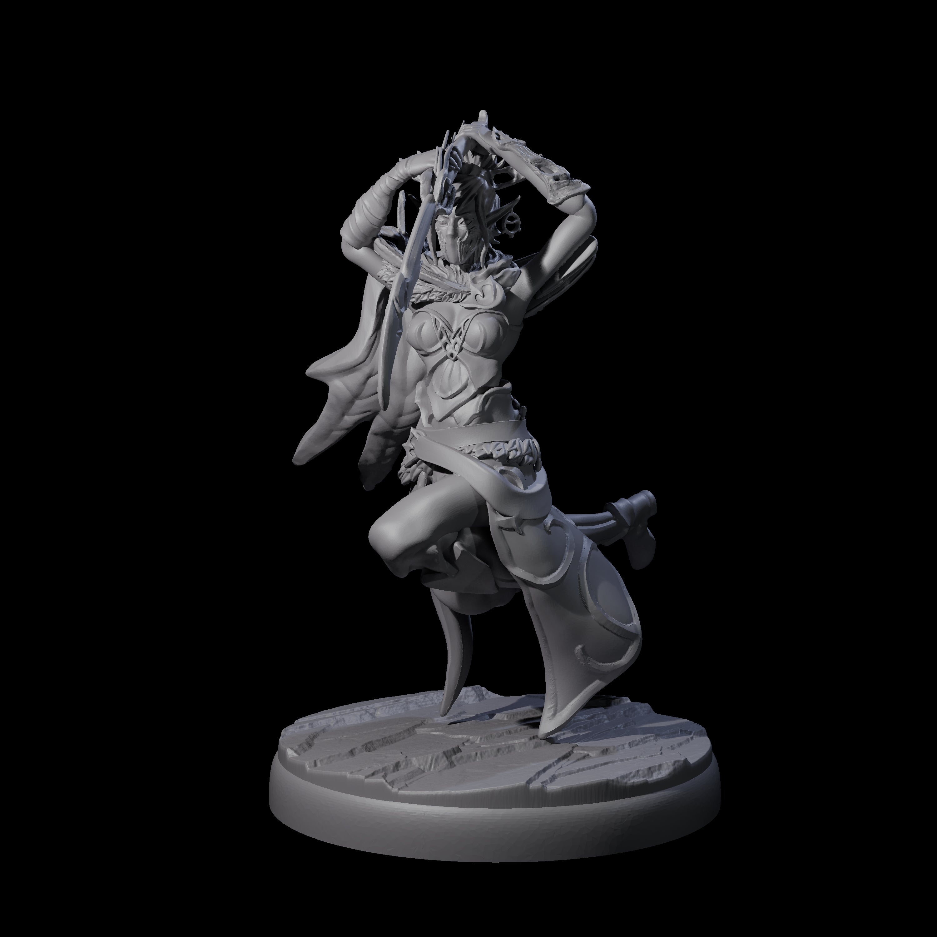 Cloaked Dark Elf Assassin D Miniature for Dungeons and Dragons, Pathfinder or other TTRPGs