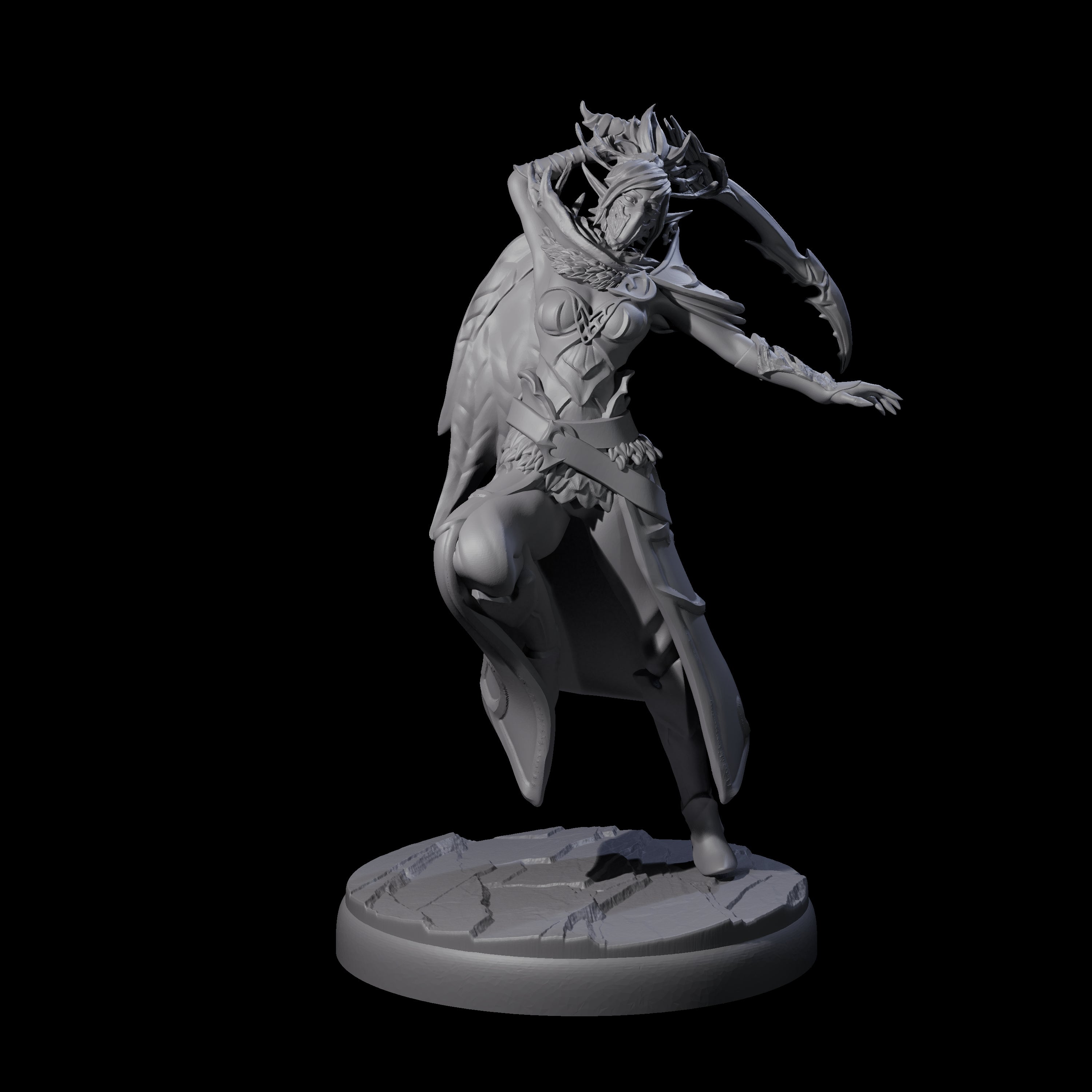 Cloaked Dark Elf Assassin E Miniature for Dungeons and Dragons, Pathfinder or other TTRPGs