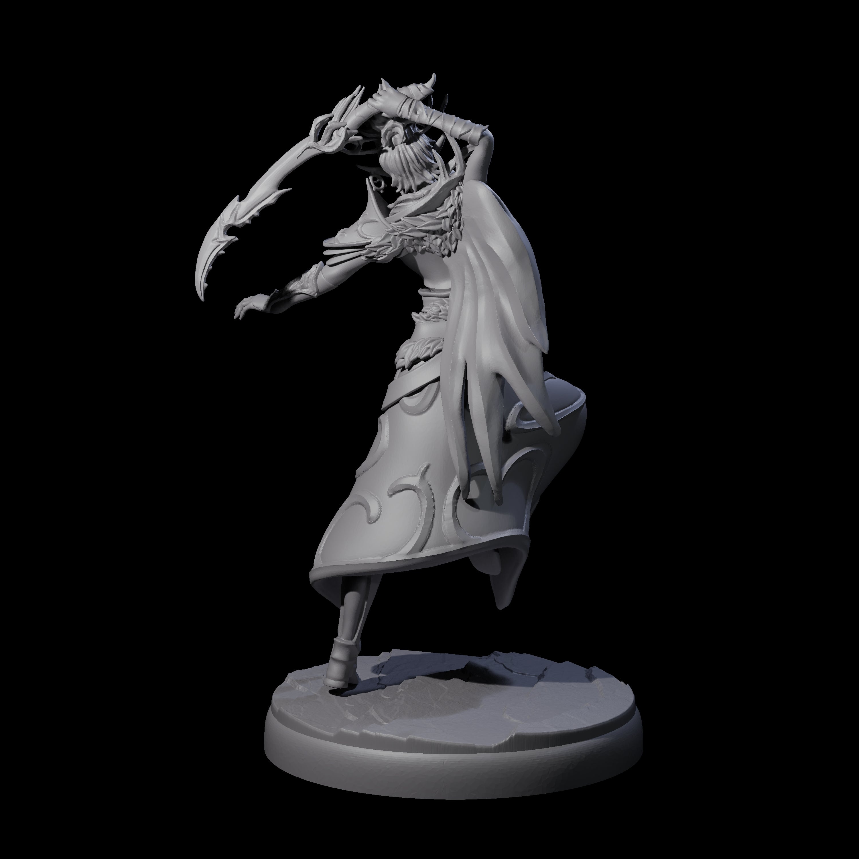 Cloaked Dark Elf Assassin E Miniature for Dungeons and Dragons, Pathfinder or other TTRPGs