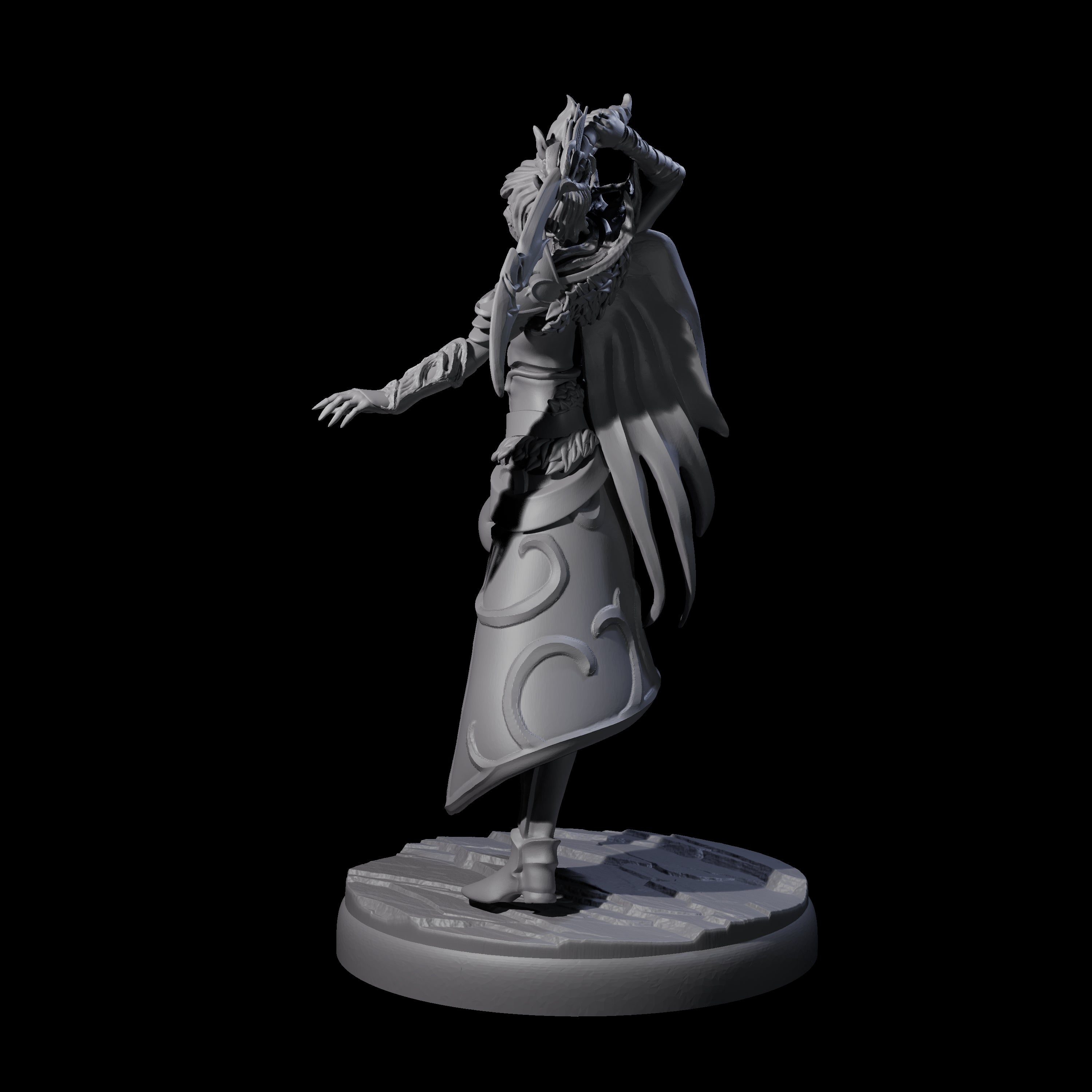 Cloaked Dark Elf Assassin E Miniature for Dungeons and Dragons, Pathfinder or other TTRPGs