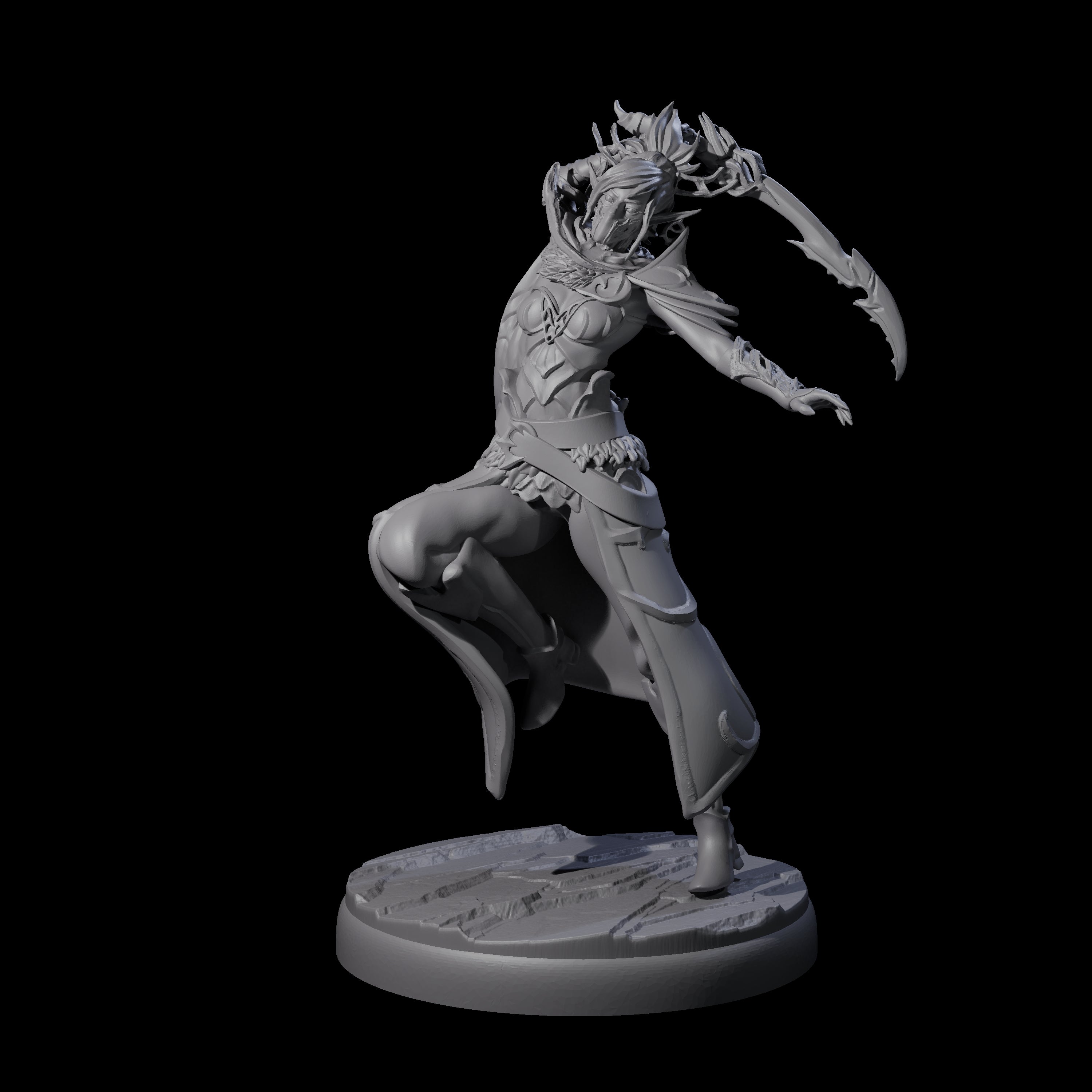 Cloaked Dark Elf Assassin E Miniature for Dungeons and Dragons, Pathfinder or other TTRPGs