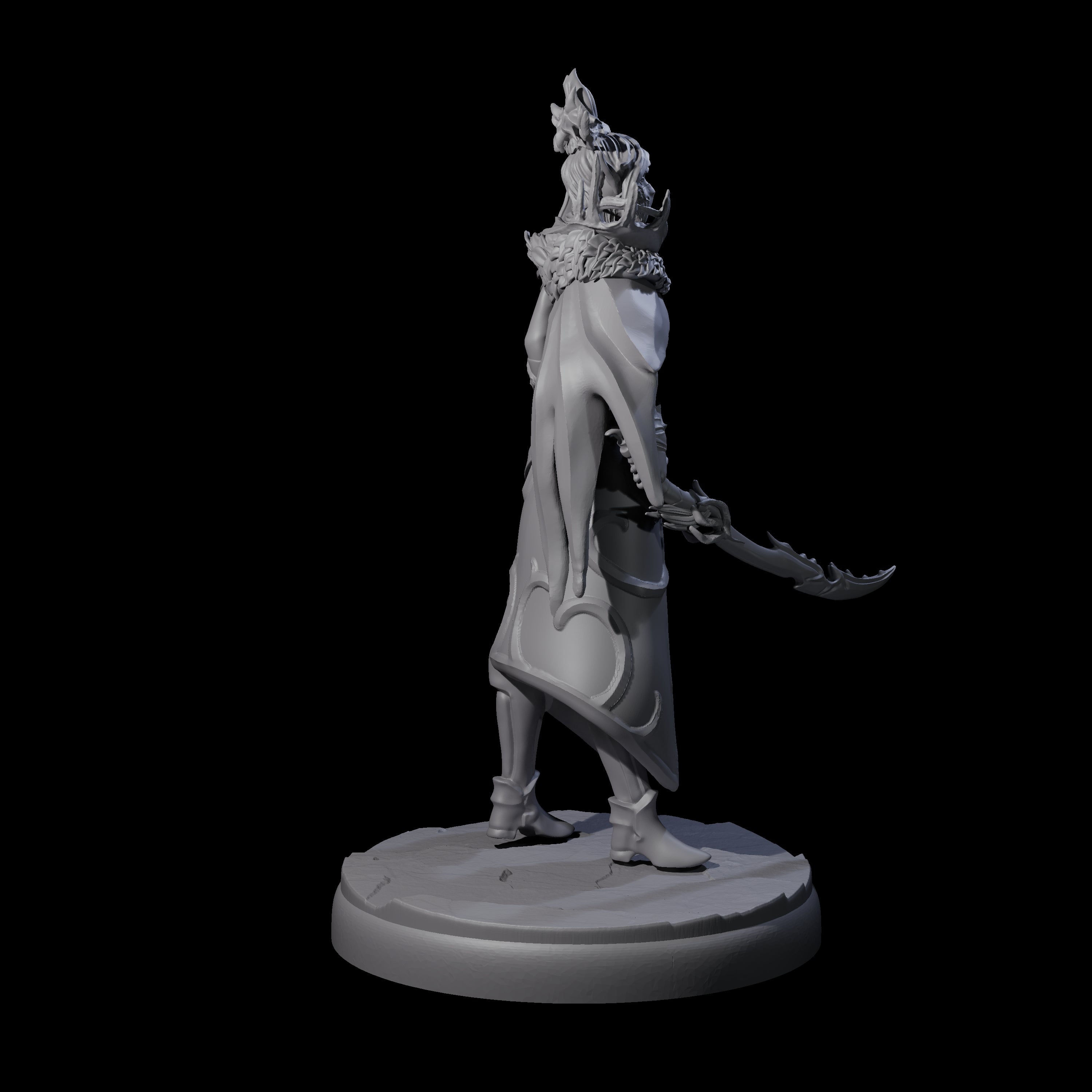 Cloaked Dark Elf Assassin F Miniature for Dungeons and Dragons, Pathfinder or other TTRPGs