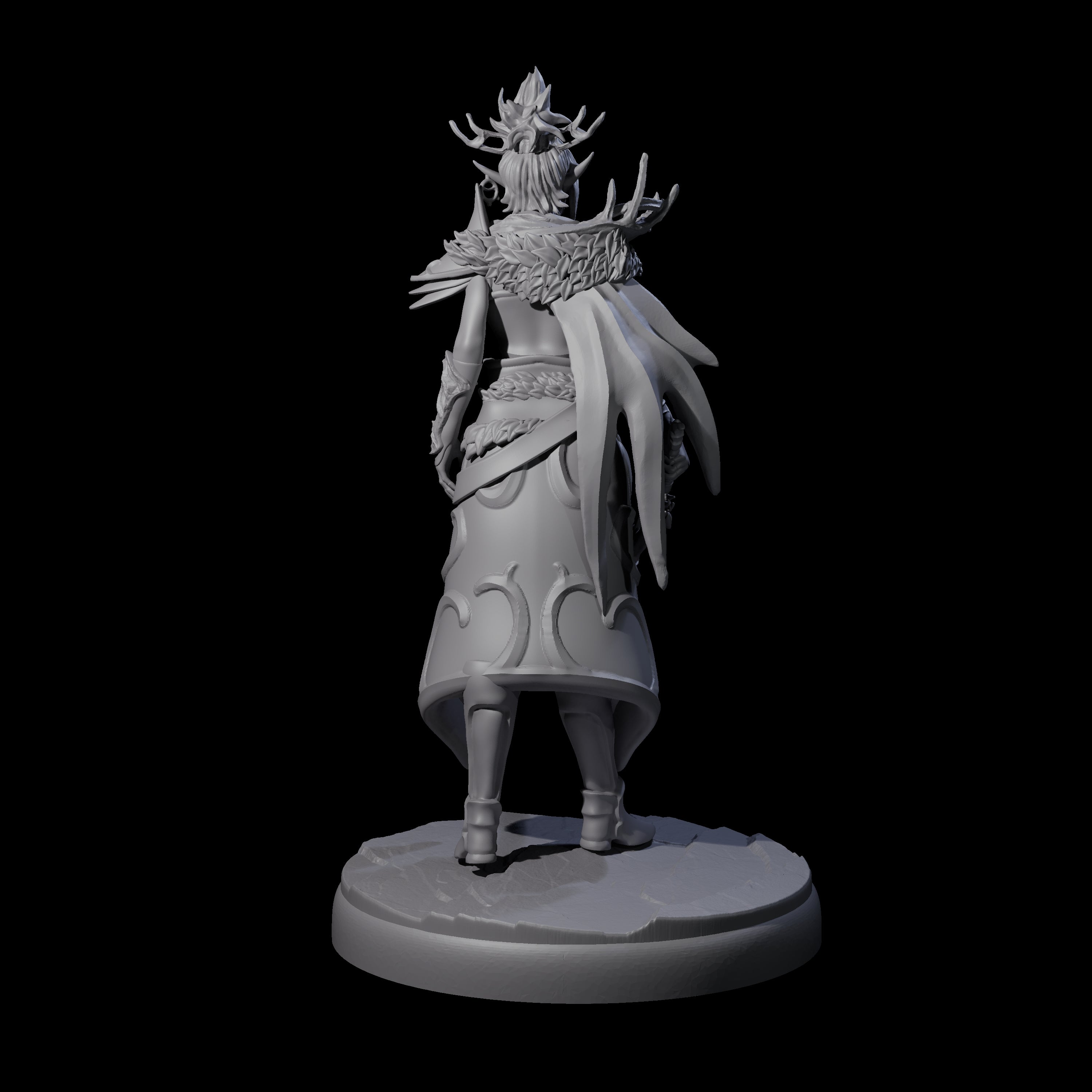 Cloaked Dark Elf Assassin F Miniature for Dungeons and Dragons, Pathfinder or other TTRPGs