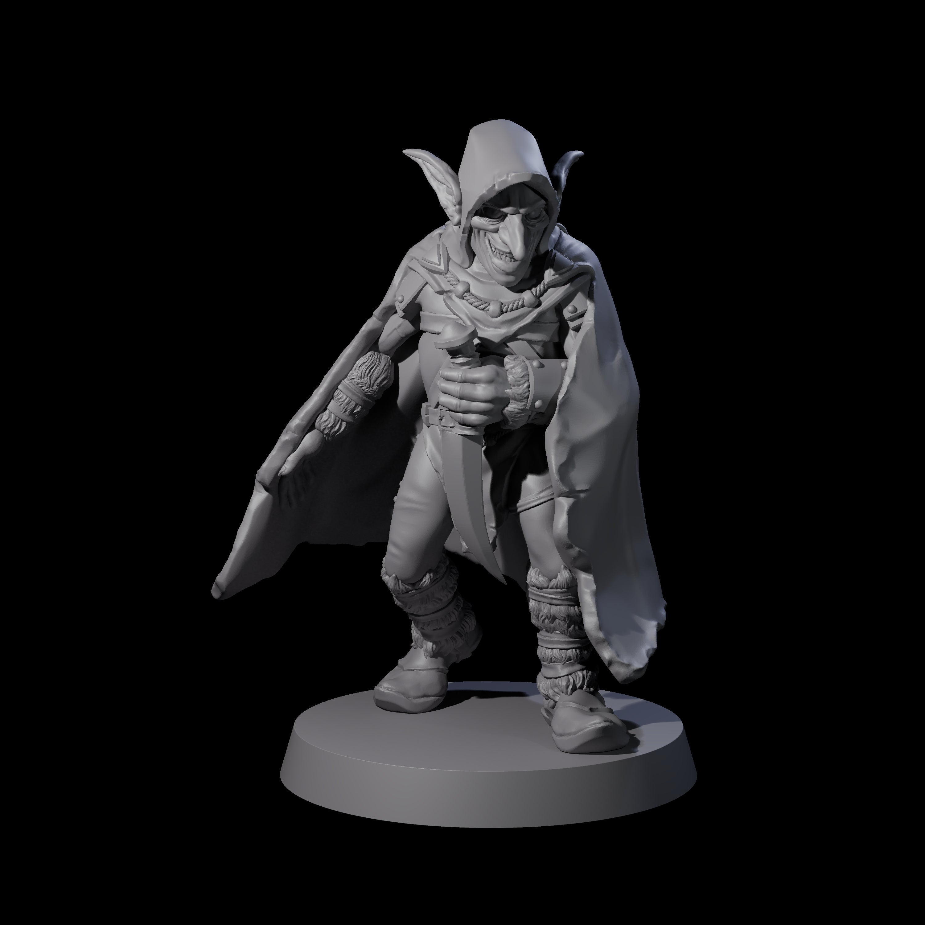 Cloaked Goblin Assassin A Miniature for Dungeons and Dragons, Pathfinder or other TTRPGs