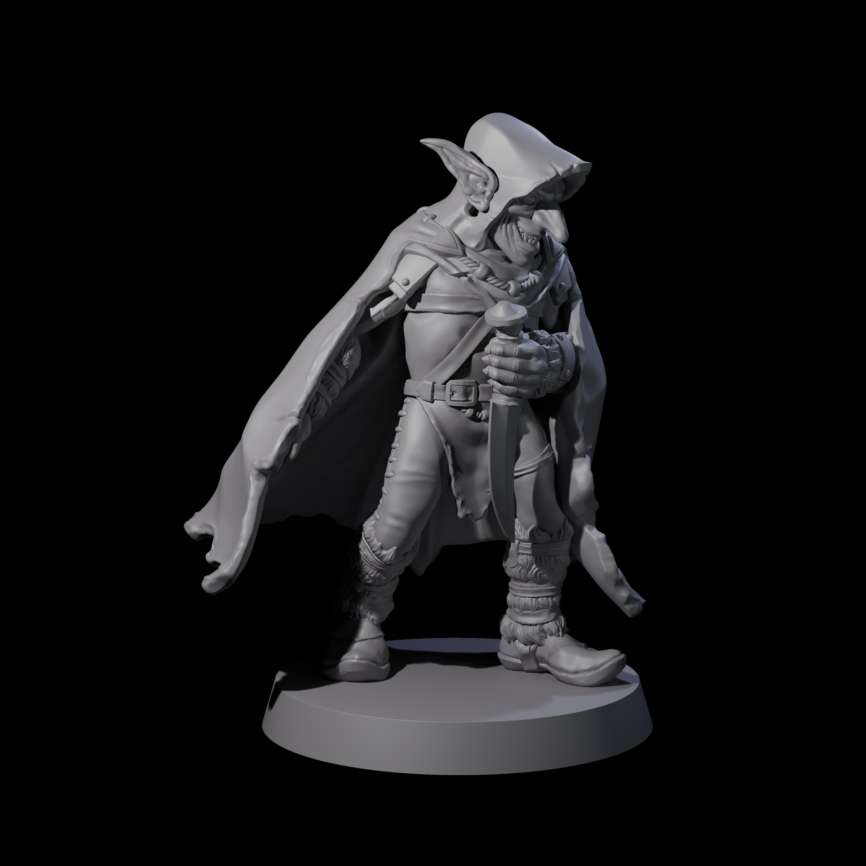 Cloaked Goblin Assassin A Miniature for Dungeons and Dragons, Pathfinder or other TTRPGs