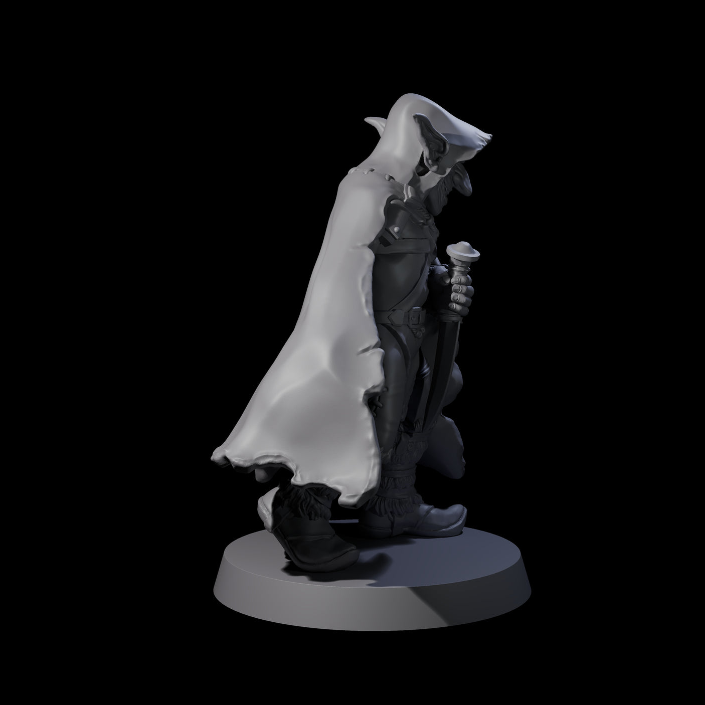 Cloaked Goblin Assassin A Miniature for Dungeons and Dragons, Pathfinder or other TTRPGs