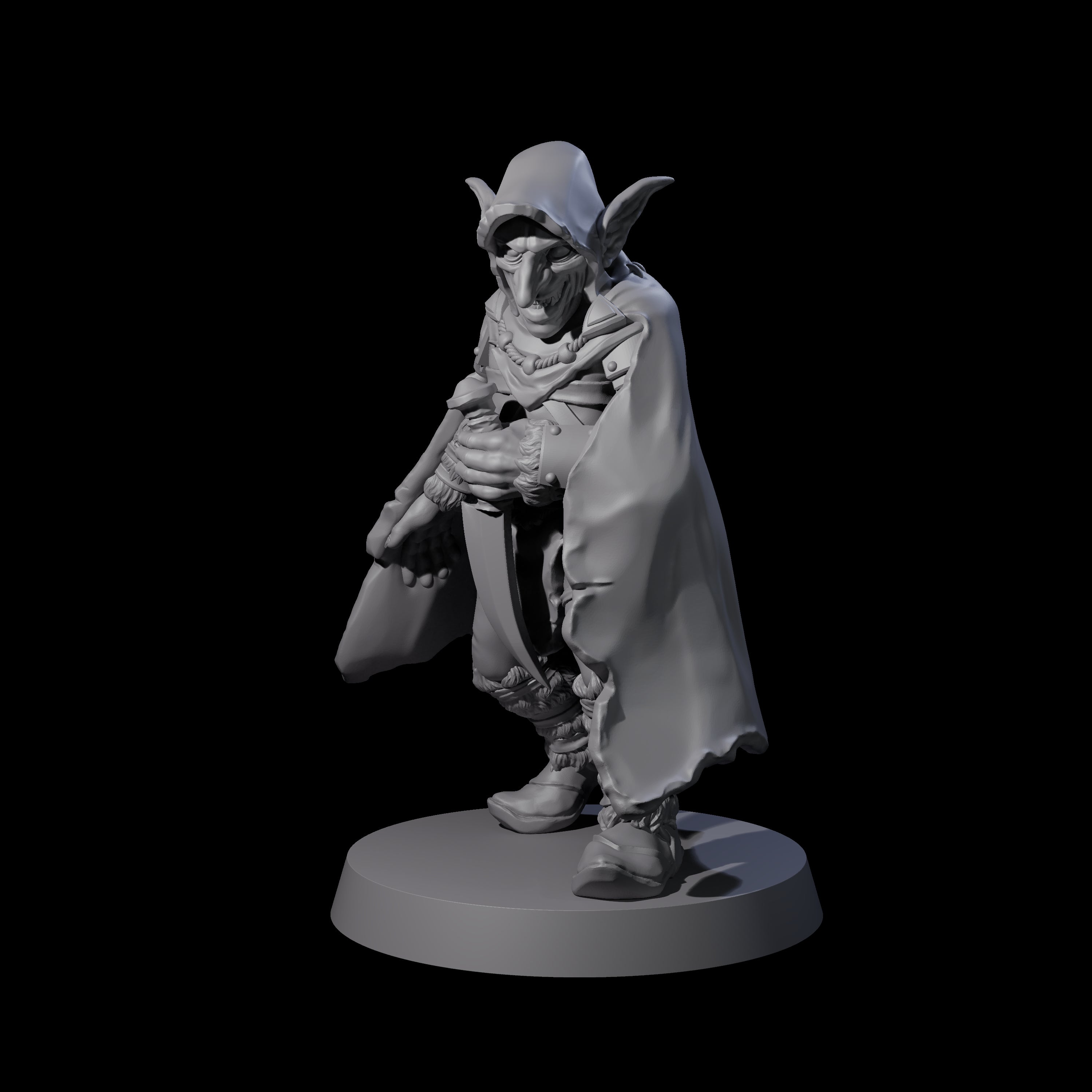 Cloaked Goblin Assassin A Miniature for Dungeons and Dragons, Pathfinder or other TTRPGs