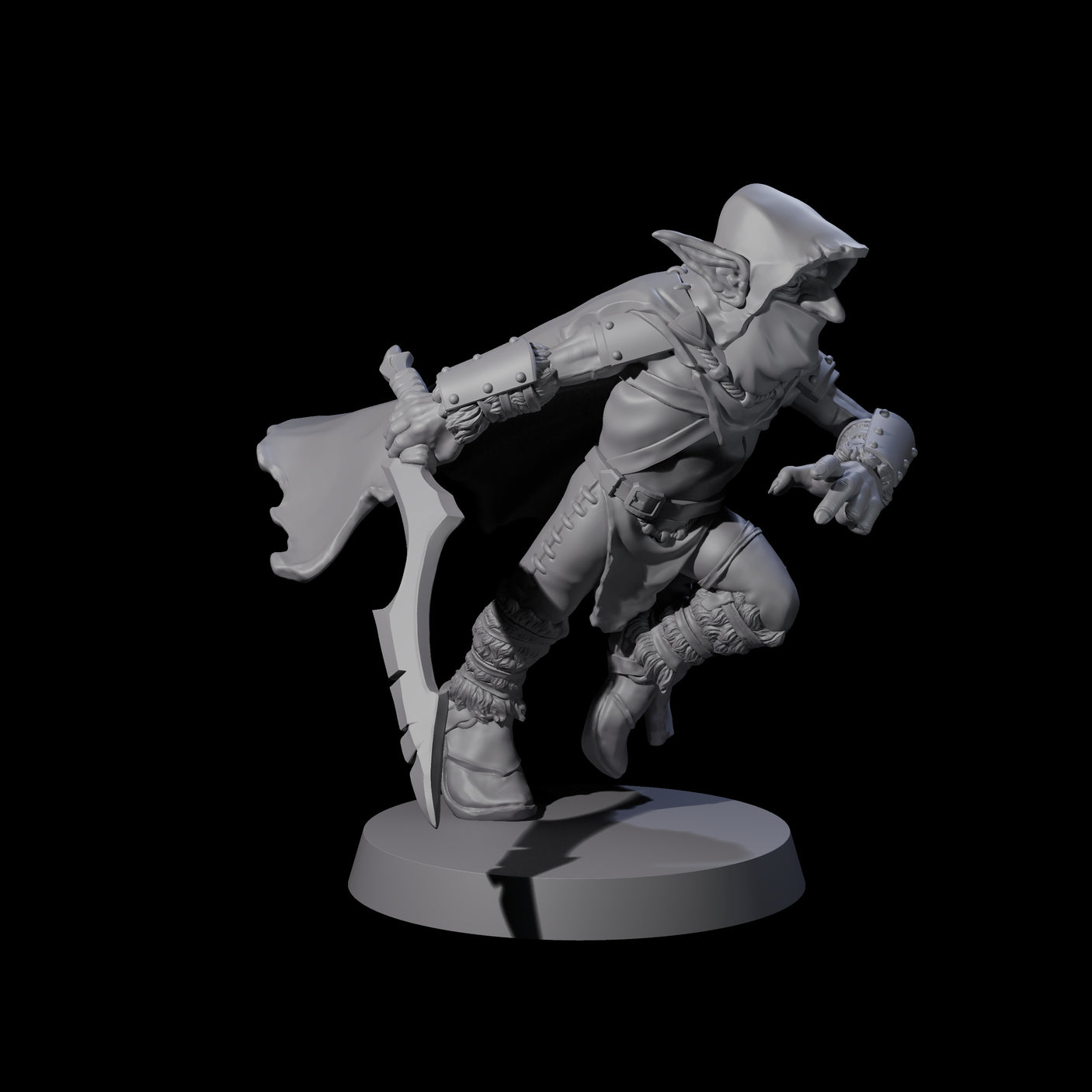 Cloaked Goblin Assassin B Miniature for Dungeons and Dragons, Pathfinder or other TTRPGs