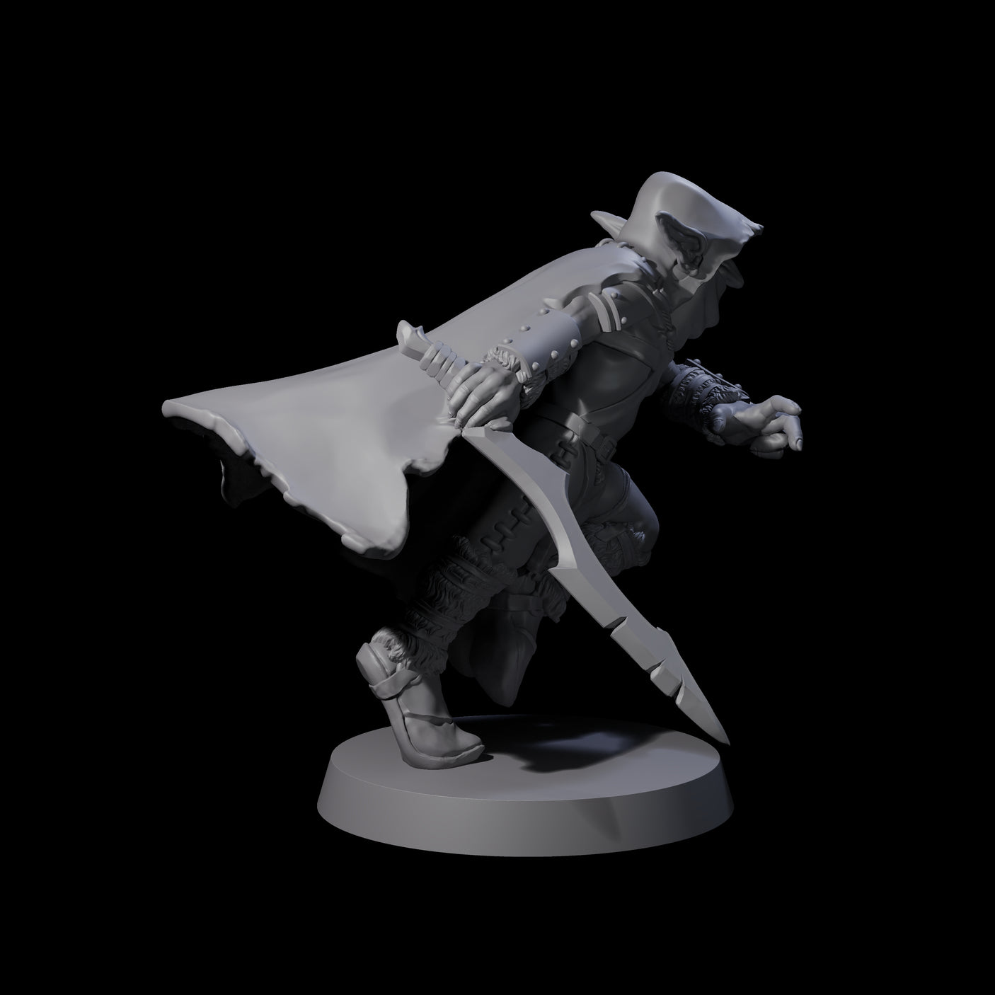 Cloaked Goblin Assassin B Miniature for Dungeons and Dragons, Pathfinder or other TTRPGs