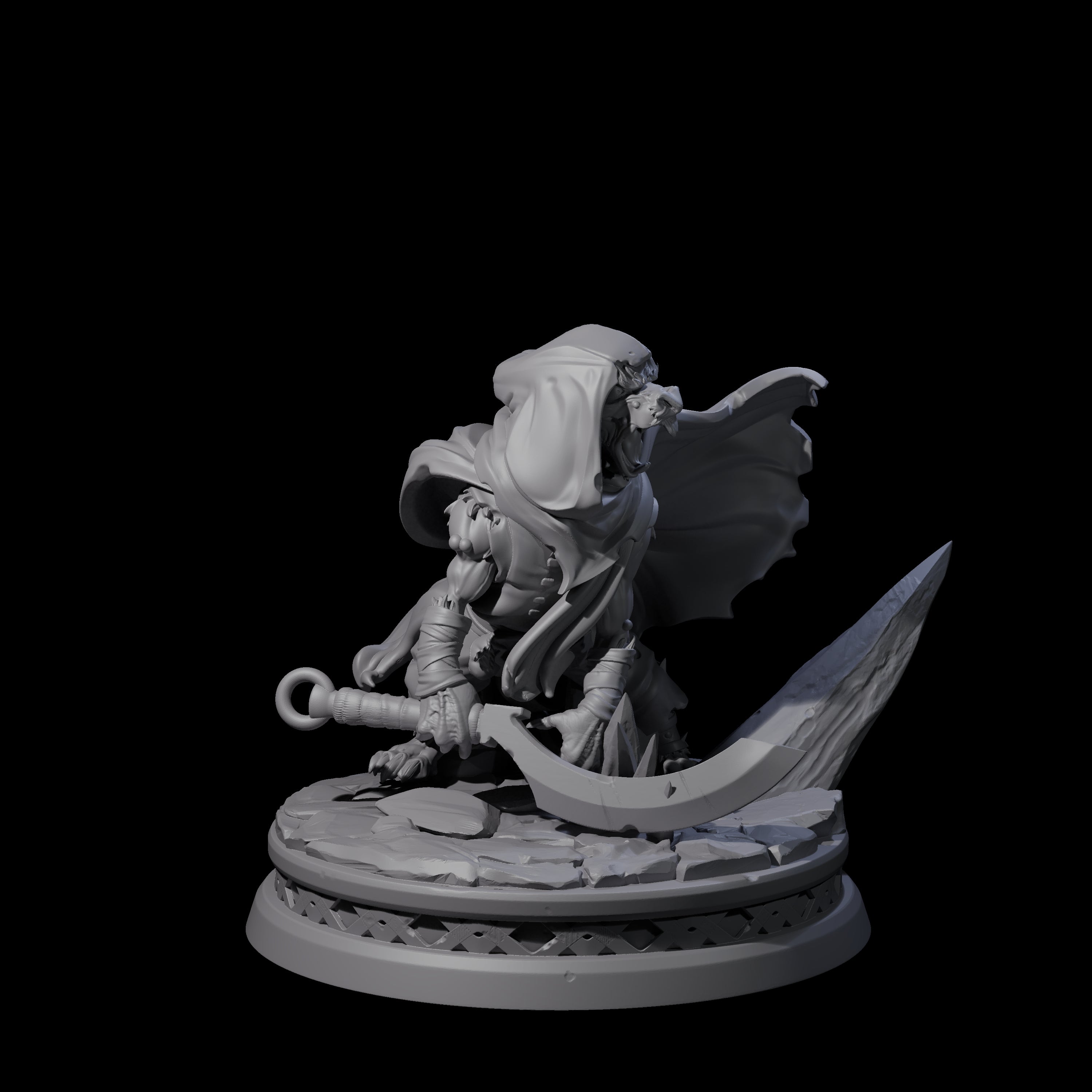 Cloaked Ratfolk Rogue Miniature for Dungeons and Dragons, Pathfinder or other TTRPGs