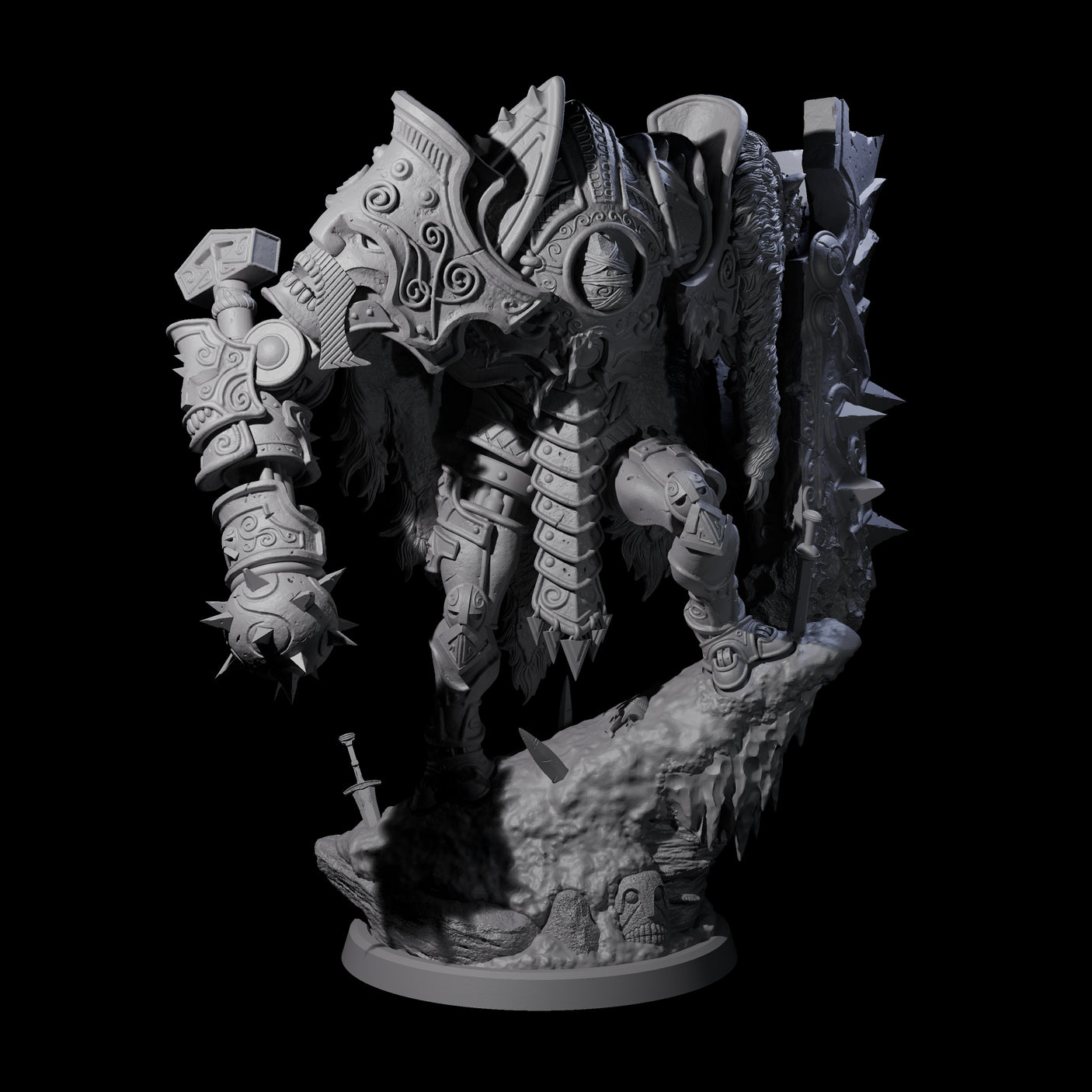 Cobbled Together Iron Golem Miniature for Dungeons and Dragons, Pathfinder or other TTRPGs