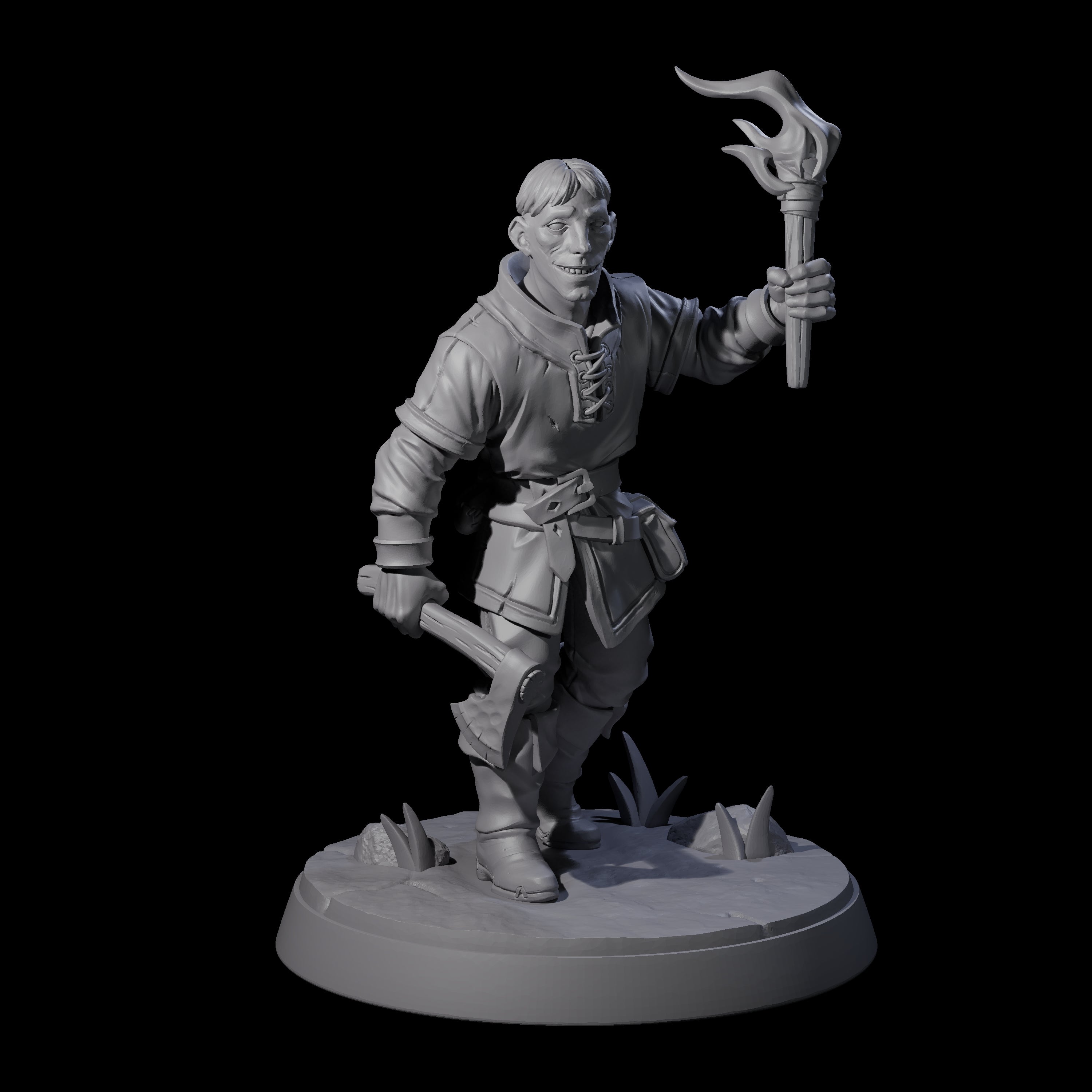 Cobbled Together Militia A Miniature for Dungeons and Dragons, Pathfinder or other TTRPGs