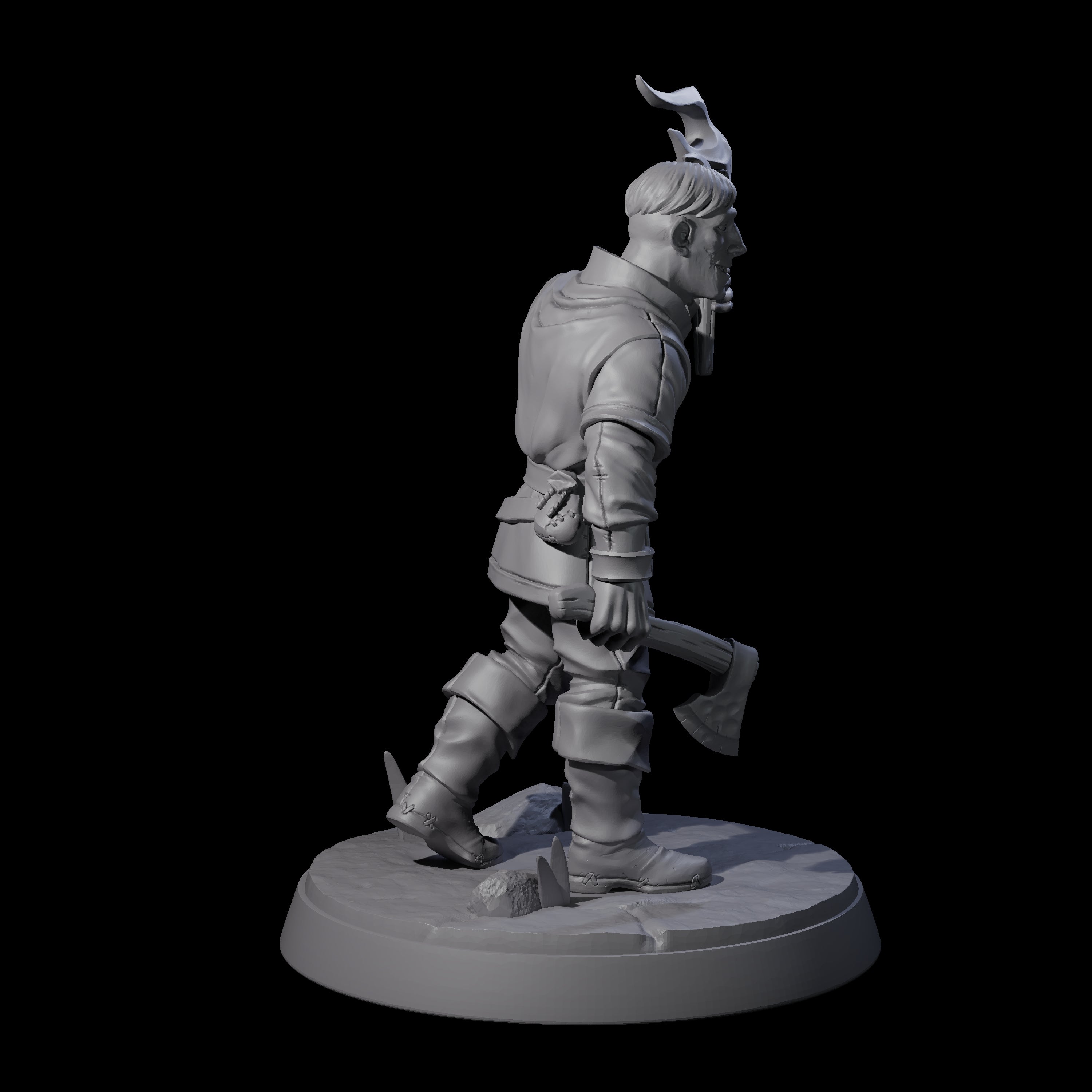 Cobbled Together Militia A Miniature for Dungeons and Dragons, Pathfinder or other TTRPGs