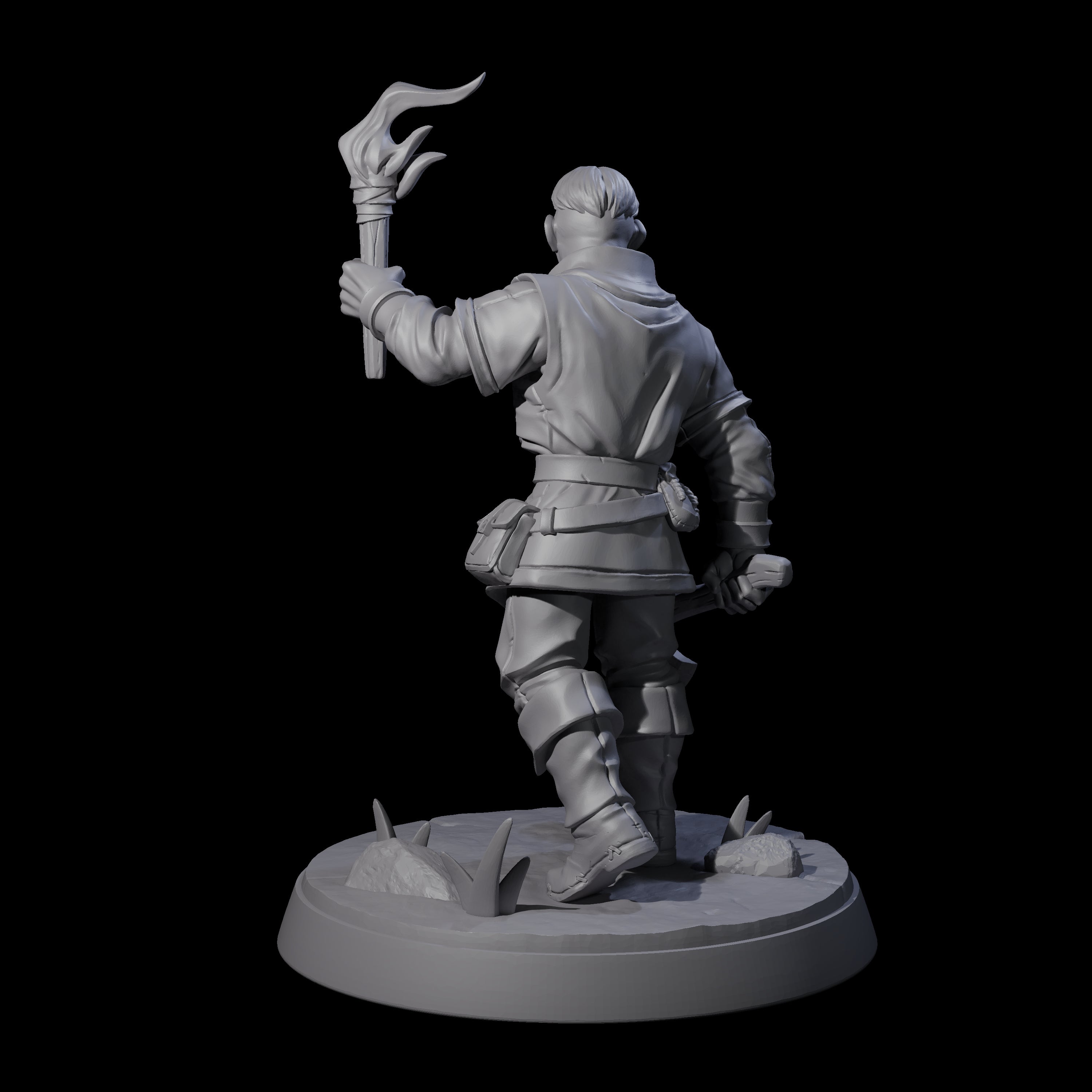 Cobbled Together Militia A Miniature for Dungeons and Dragons, Pathfinder or other TTRPGs