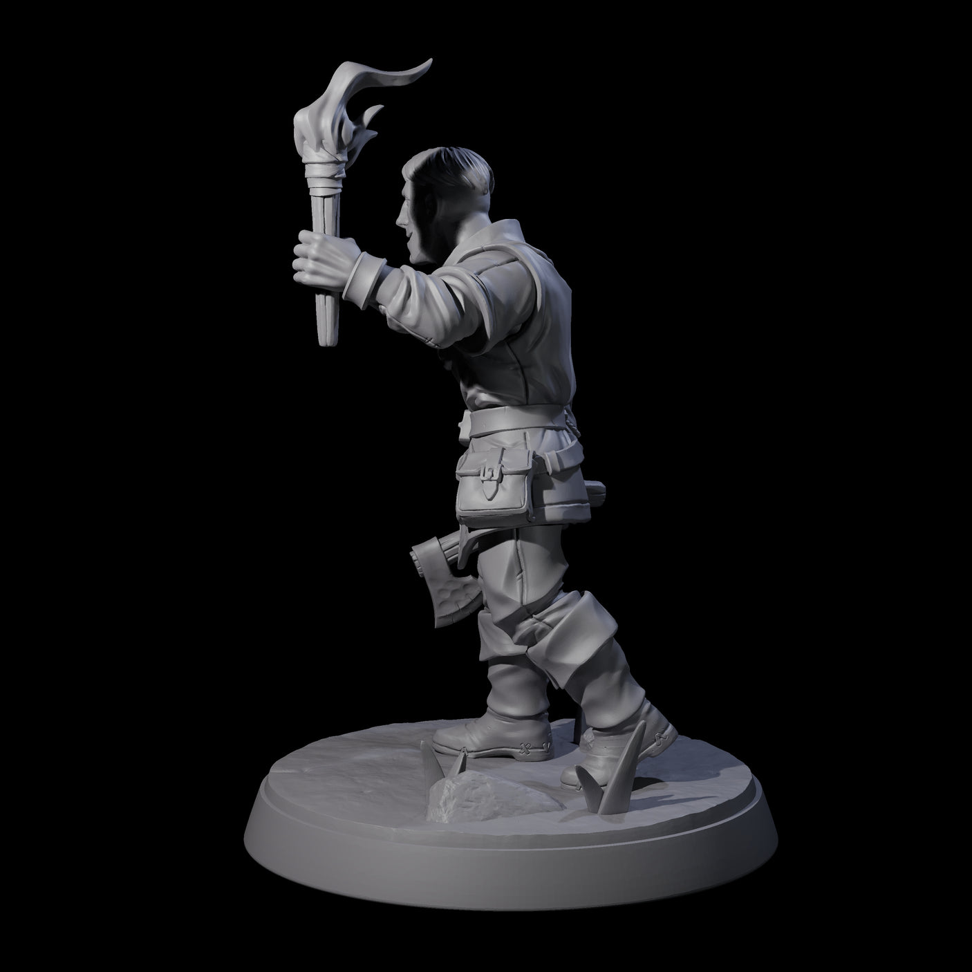 Cobbled Together Militia A Miniature for Dungeons and Dragons, Pathfinder or other TTRPGs
