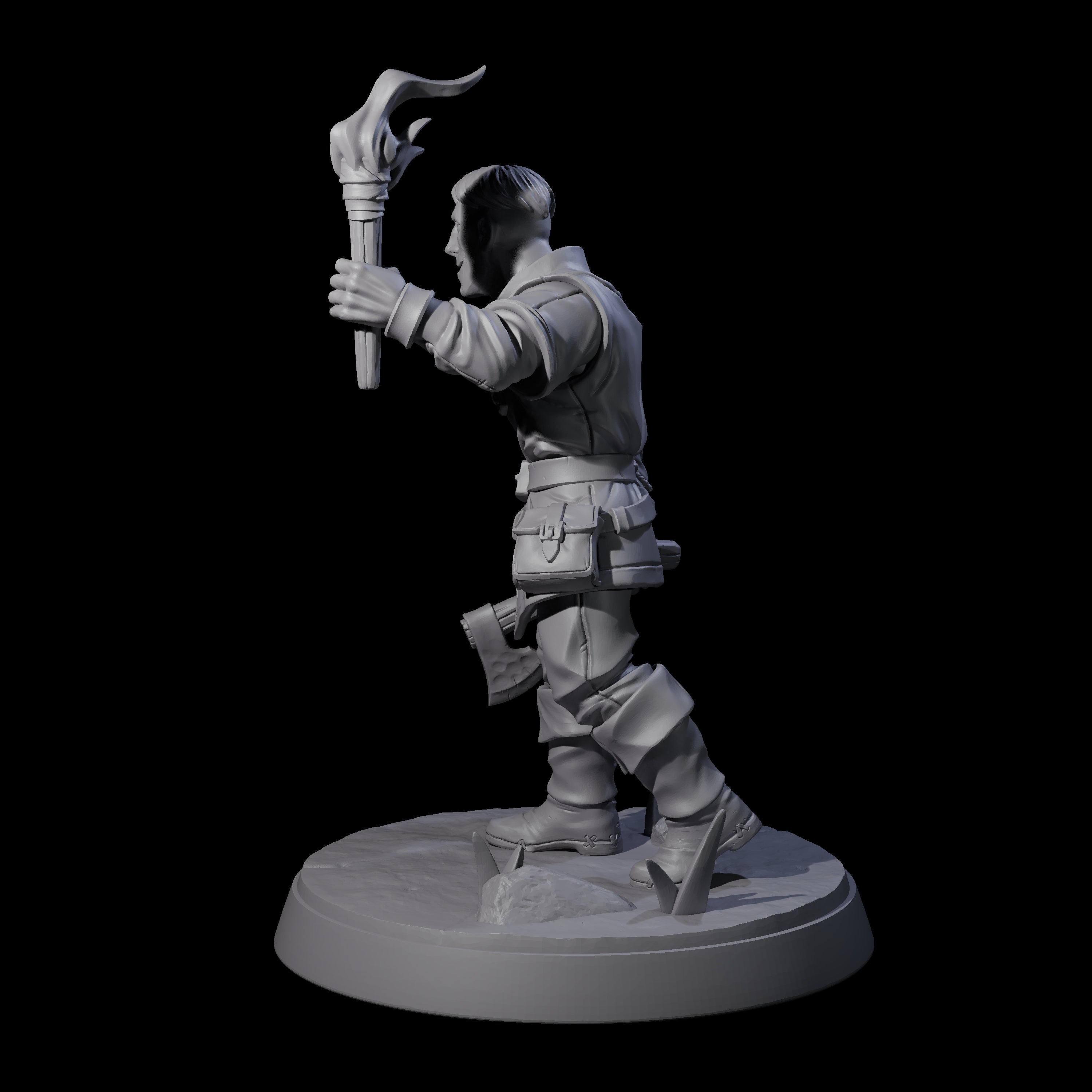 Cobbled Together Militia A Miniature for Dungeons and Dragons, Pathfinder or other TTRPGs