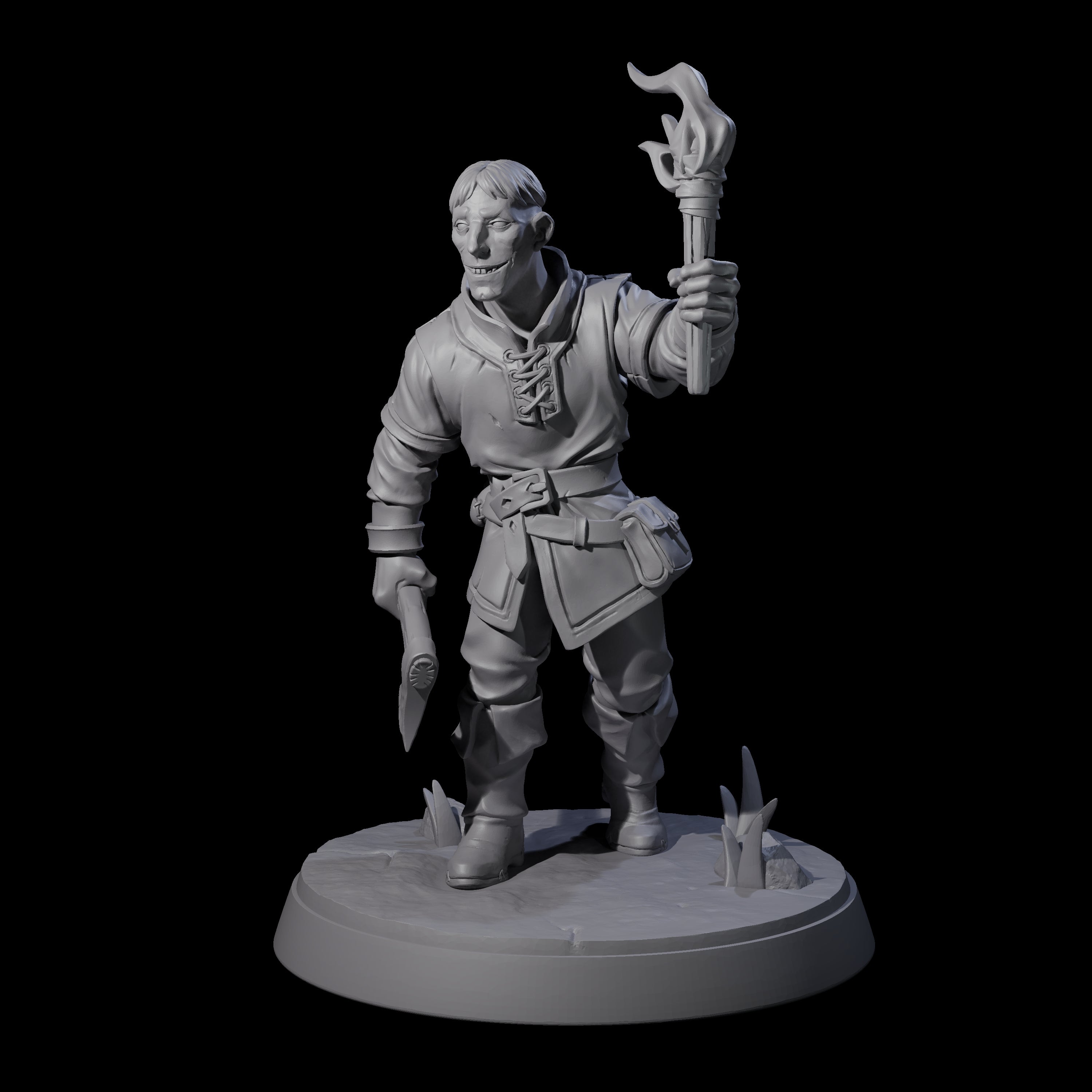 Cobbled Together Militia A Miniature for Dungeons and Dragons, Pathfinder or other TTRPGs