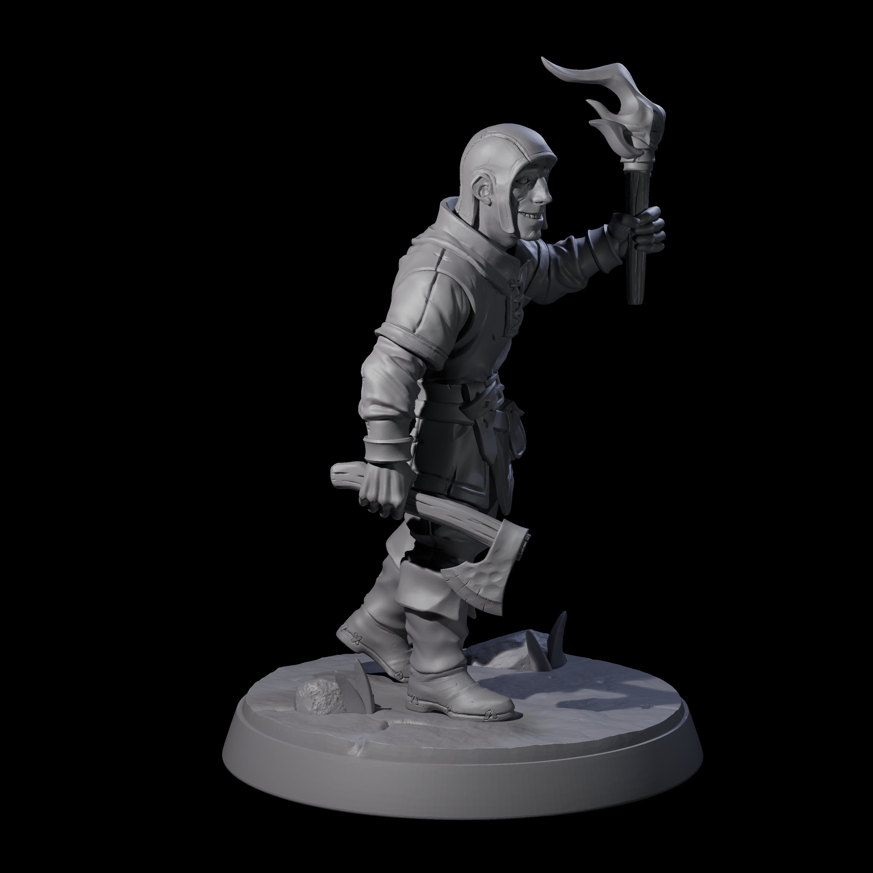 Cobbled Together Militia A Miniature for Dungeons and Dragons, Pathfinder or other TTRPGs