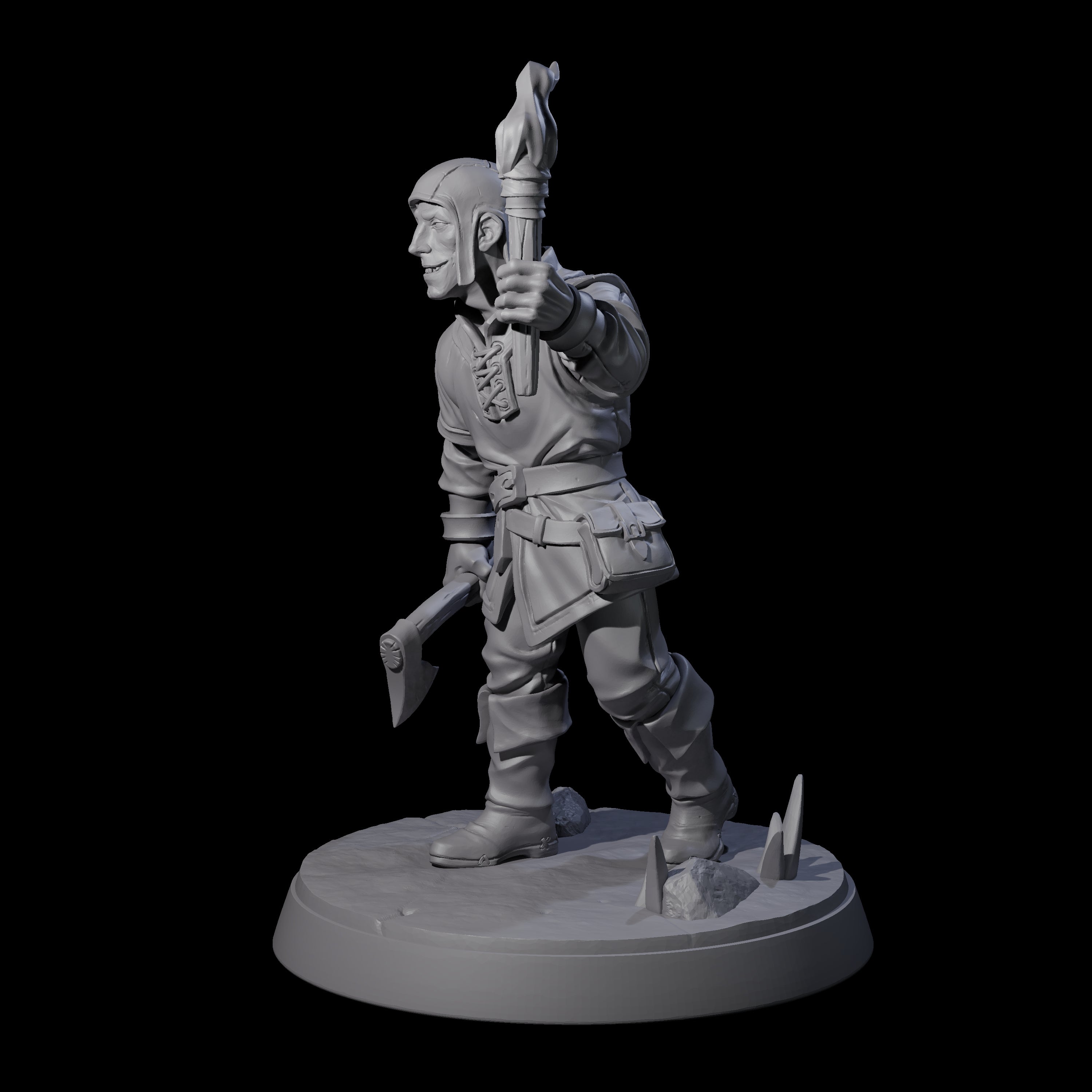 Cobbled Together Militia A Miniature for Dungeons and Dragons, Pathfinder or other TTRPGs