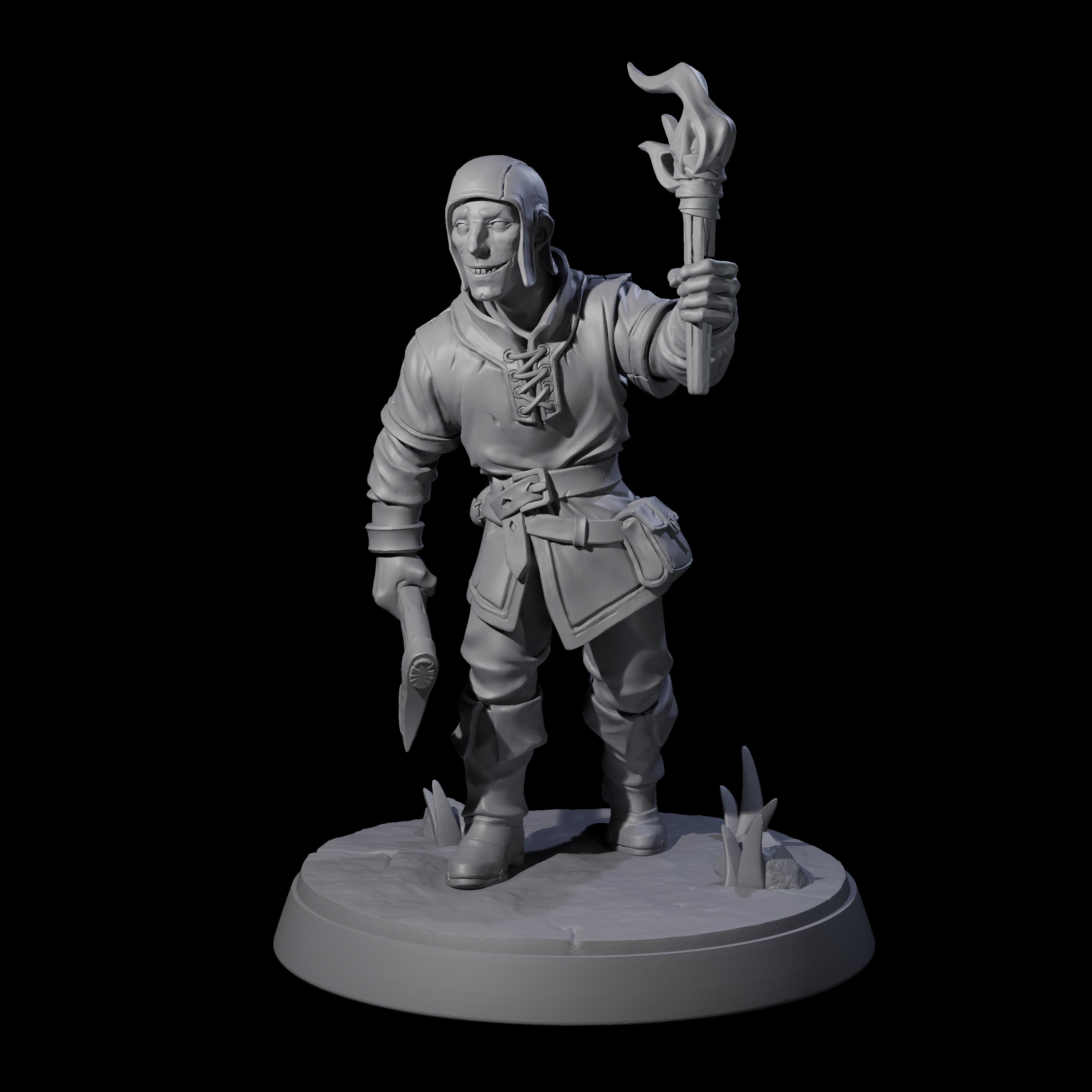 Cobbled Together Militia A Miniature for Dungeons and Dragons, Pathfinder or other TTRPGs