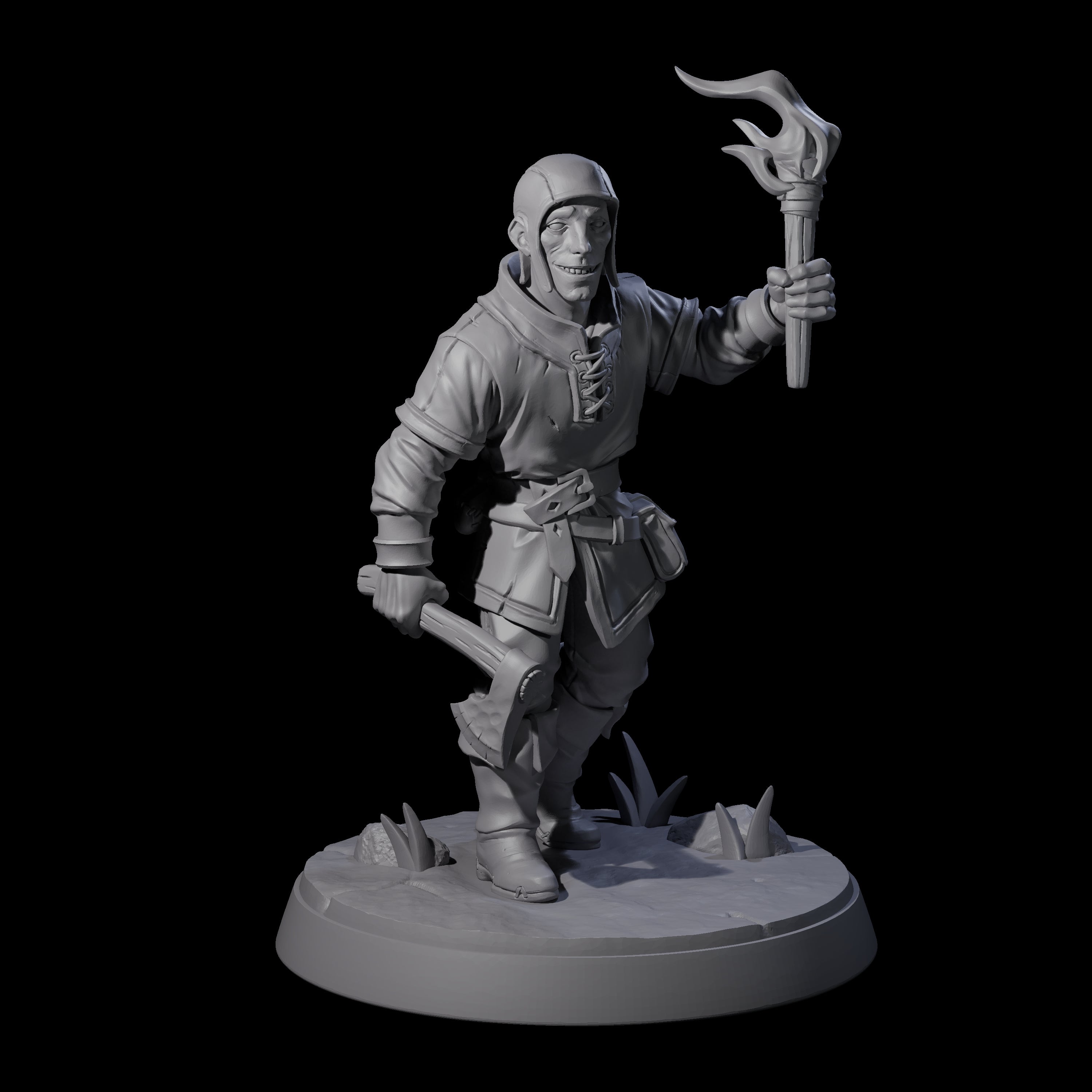 Cobbled Together Militia A Miniature for Dungeons and Dragons, Pathfinder or other TTRPGs