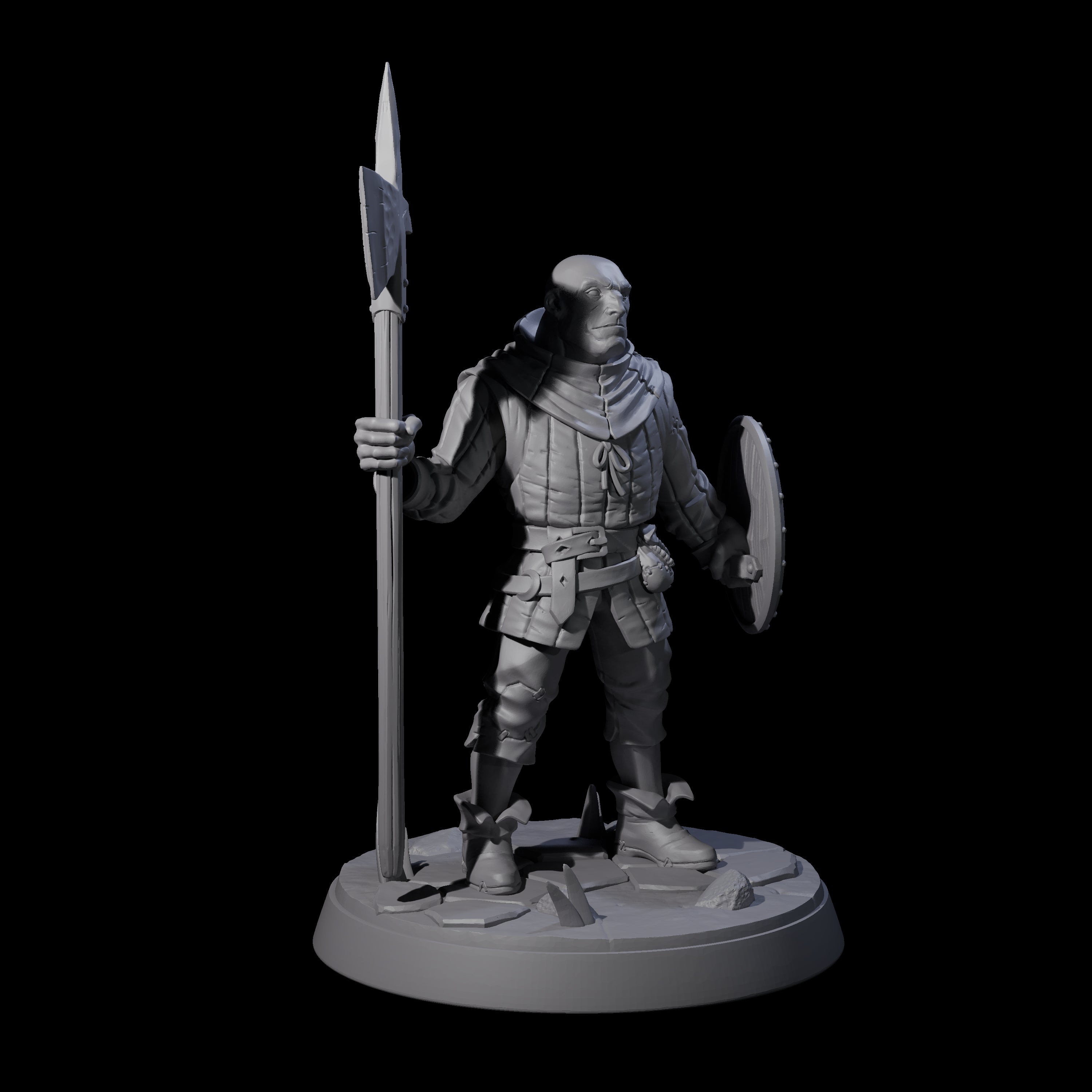 Cobbled Together Militia B Miniature for Dungeons and Dragons, Pathfinder or other TTRPGs