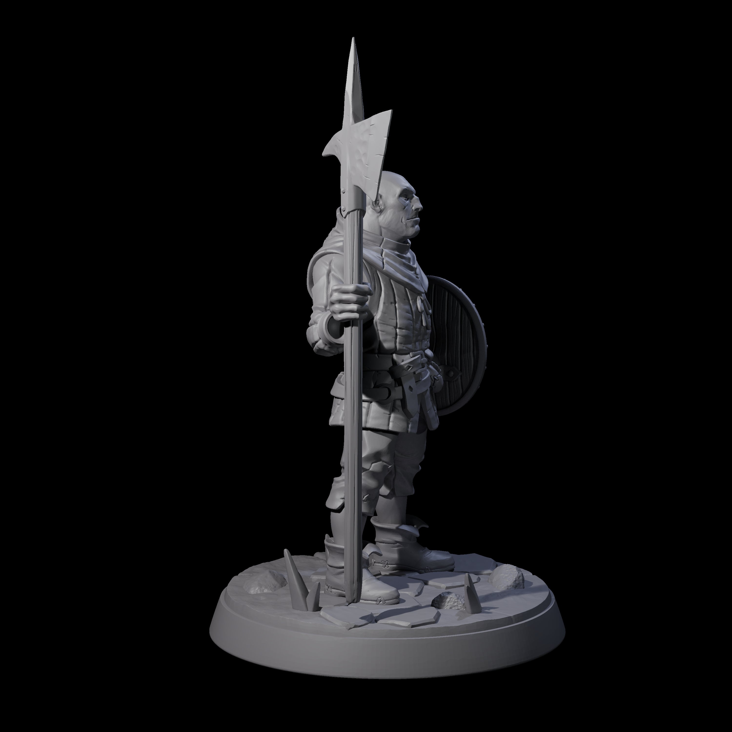 Cobbled Together Militia B Miniature for Dungeons and Dragons, Pathfinder or other TTRPGs