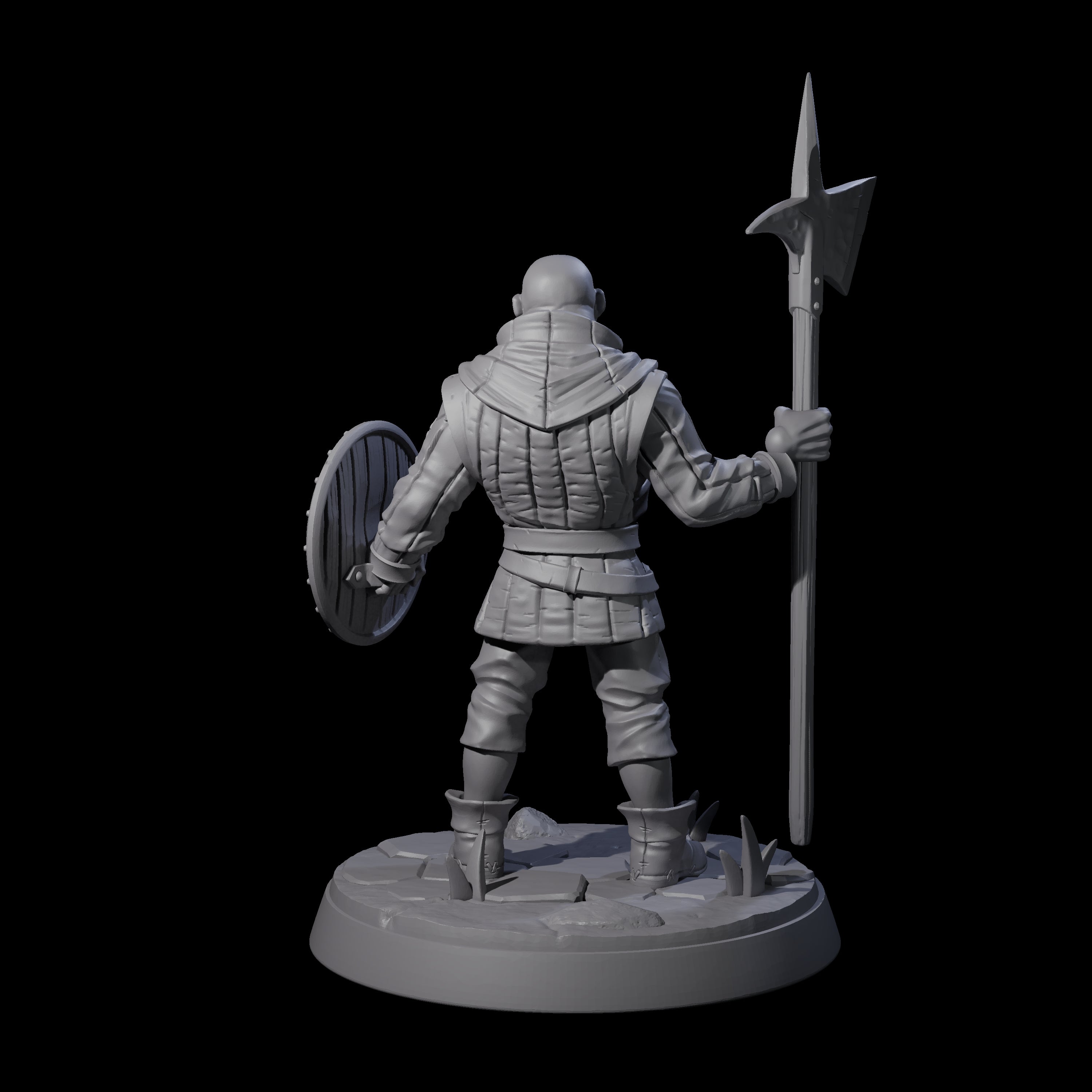 Cobbled Together Militia B Miniature for Dungeons and Dragons, Pathfinder or other TTRPGs