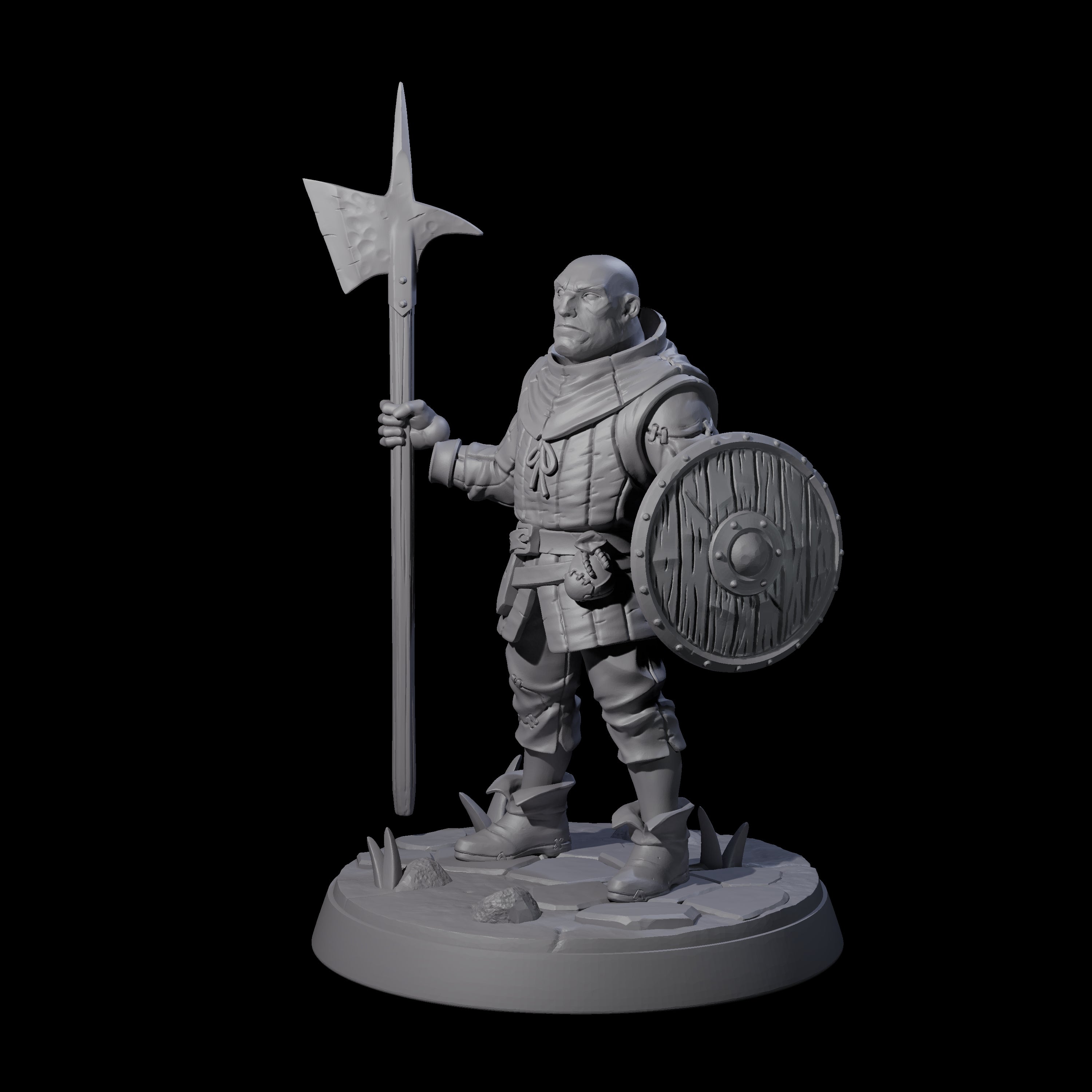 Cobbled Together Militia B Miniature for Dungeons and Dragons, Pathfinder or other TTRPGs