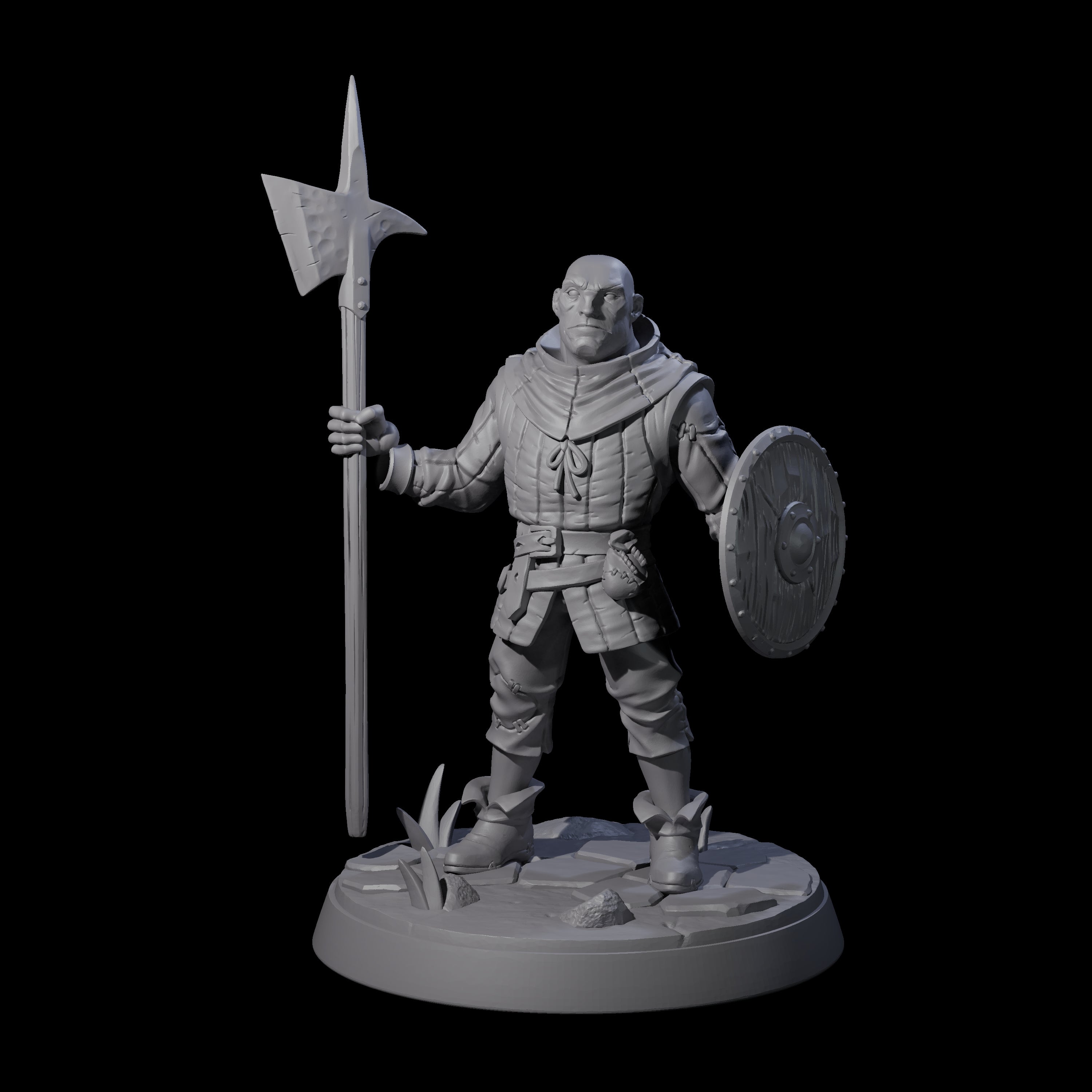 Cobbled Together Militia B Miniature for Dungeons and Dragons, Pathfinder or other TTRPGs