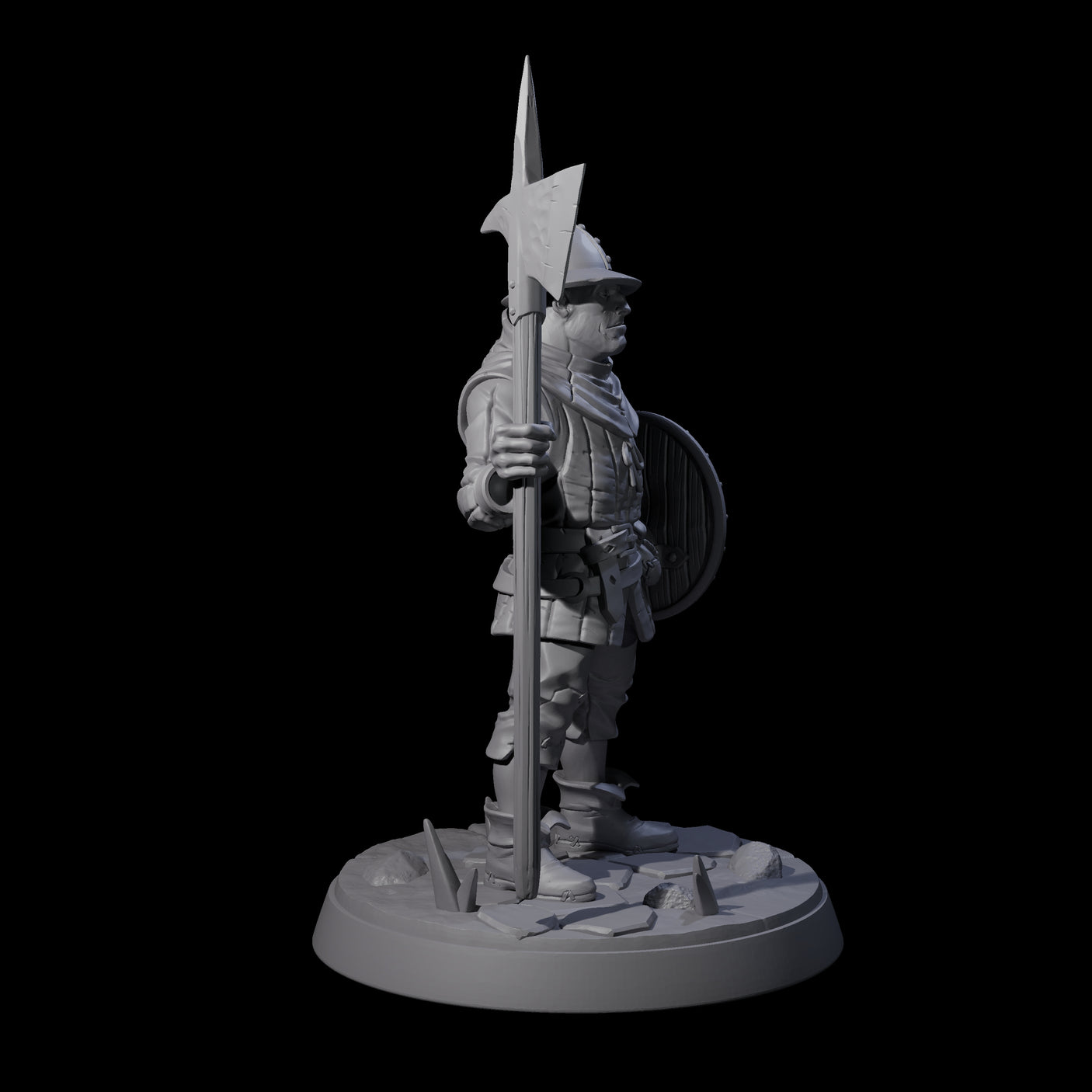 Cobbled Together Militia B Miniature for Dungeons and Dragons, Pathfinder or other TTRPGs