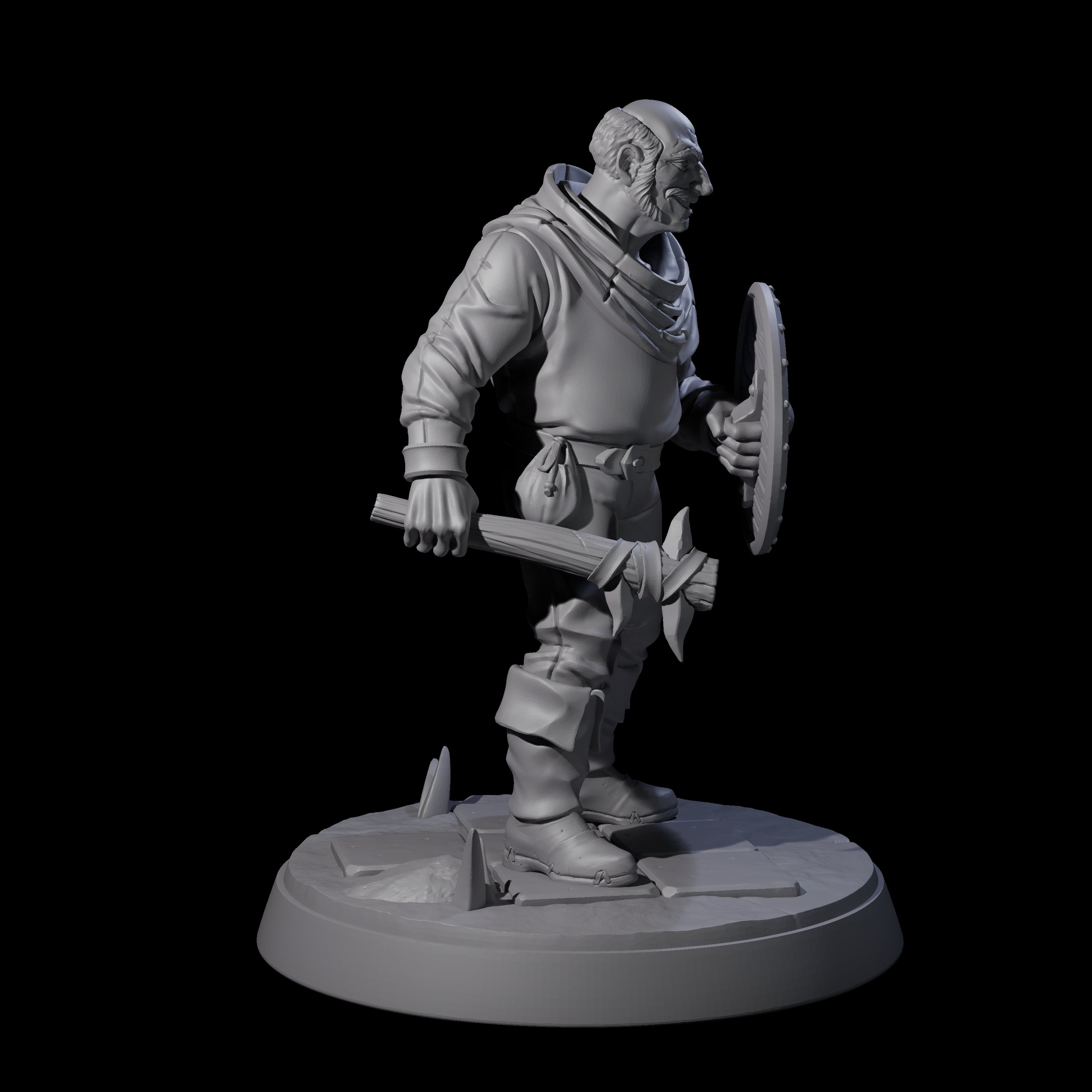 Cobbled Together Militia C Miniature for Dungeons and Dragons, Pathfinder or other TTRPGs