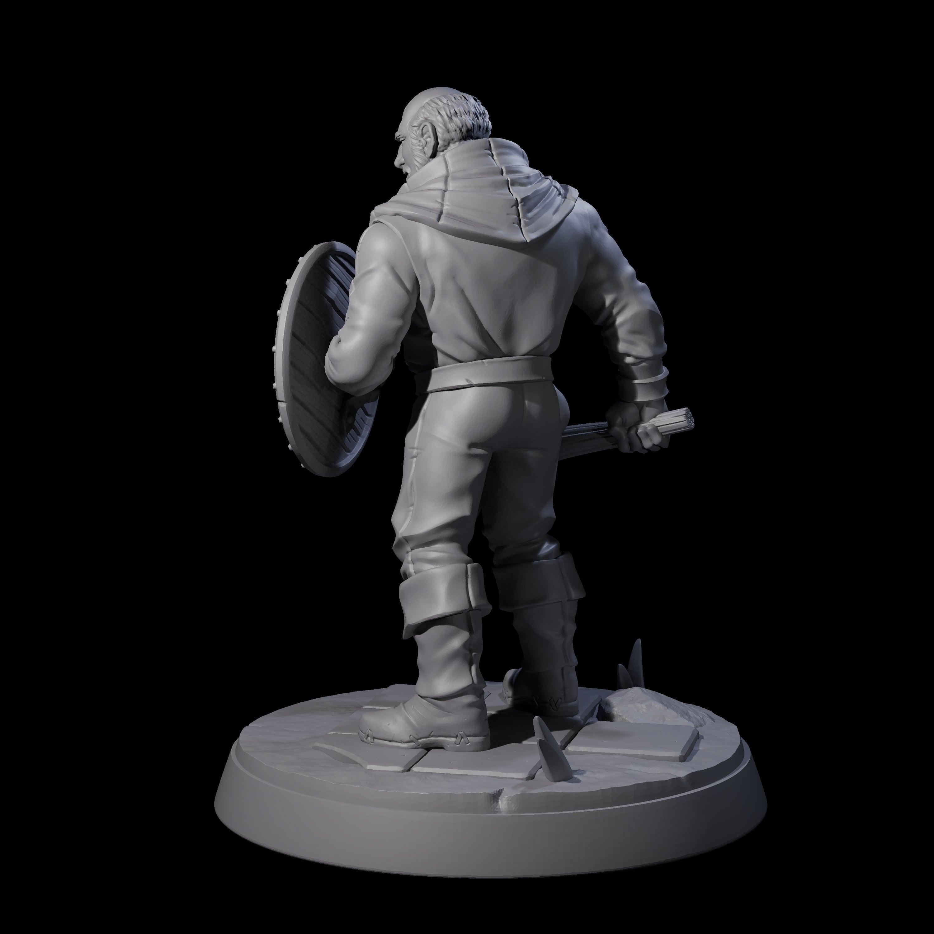 Cobbled Together Militia C Miniature for Dungeons and Dragons, Pathfinder or other TTRPGs