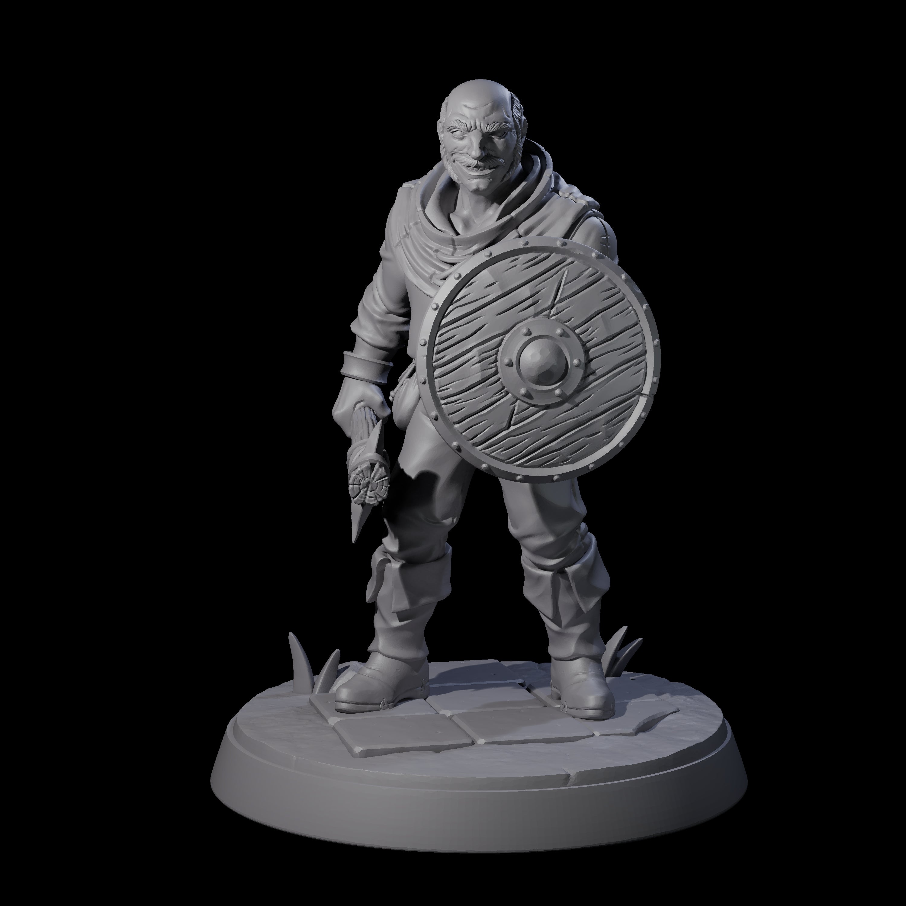 Cobbled Together Militia C Miniature for Dungeons and Dragons, Pathfinder or other TTRPGs