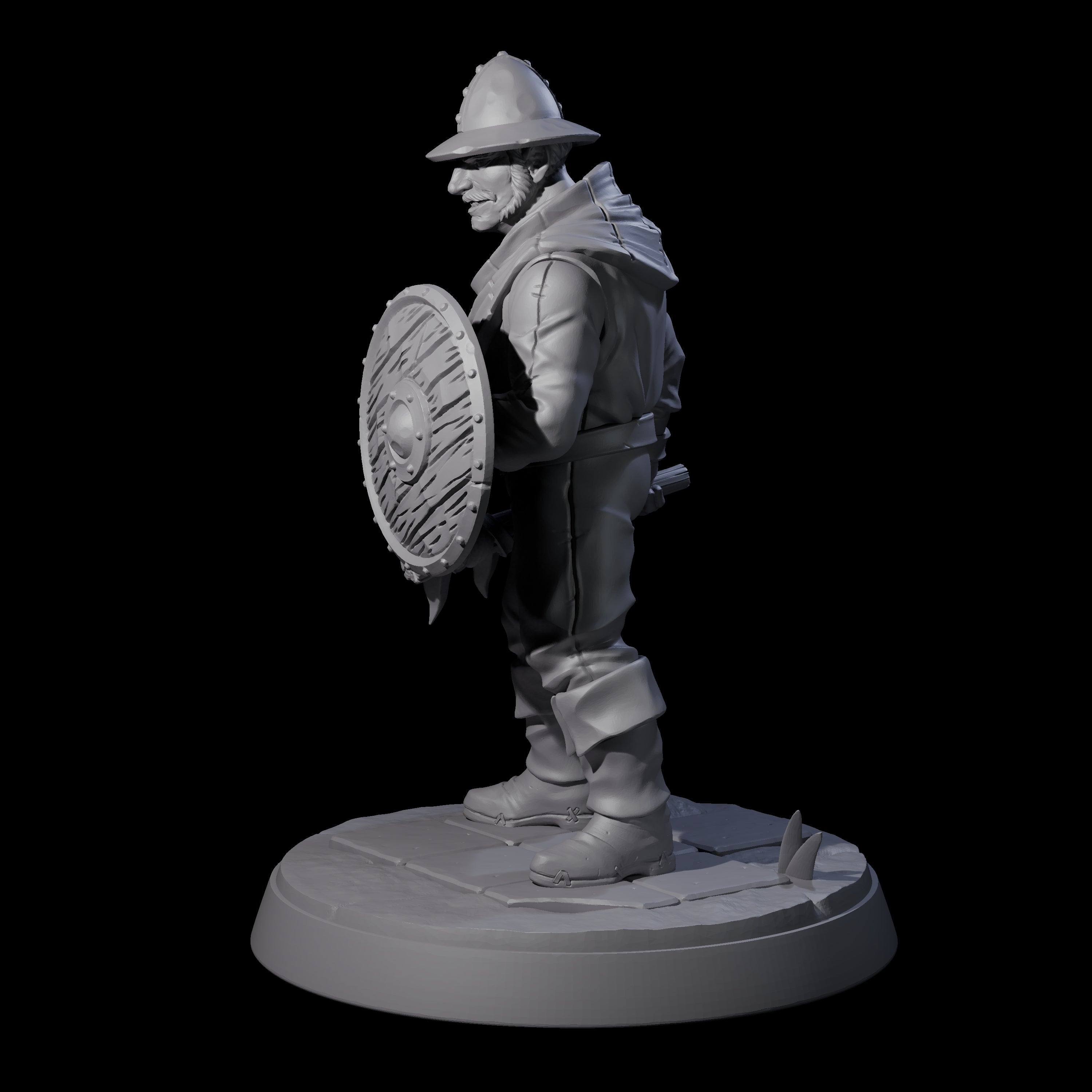 Cobbled Together Militia C Miniature for Dungeons and Dragons, Pathfinder or other TTRPGs