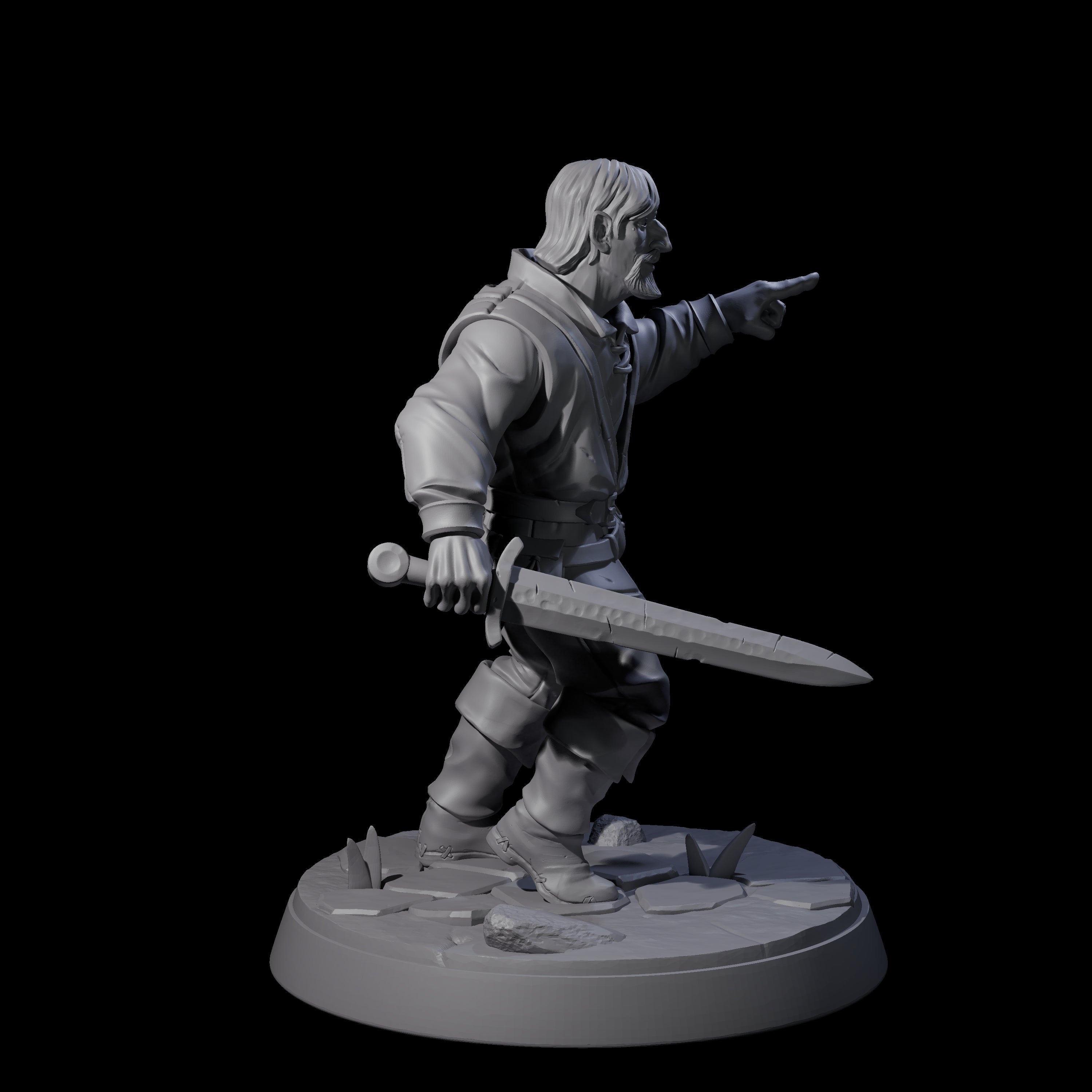 Cobbled Together Militia D Miniature for Dungeons and Dragons, Pathfinder or other TTRPGs