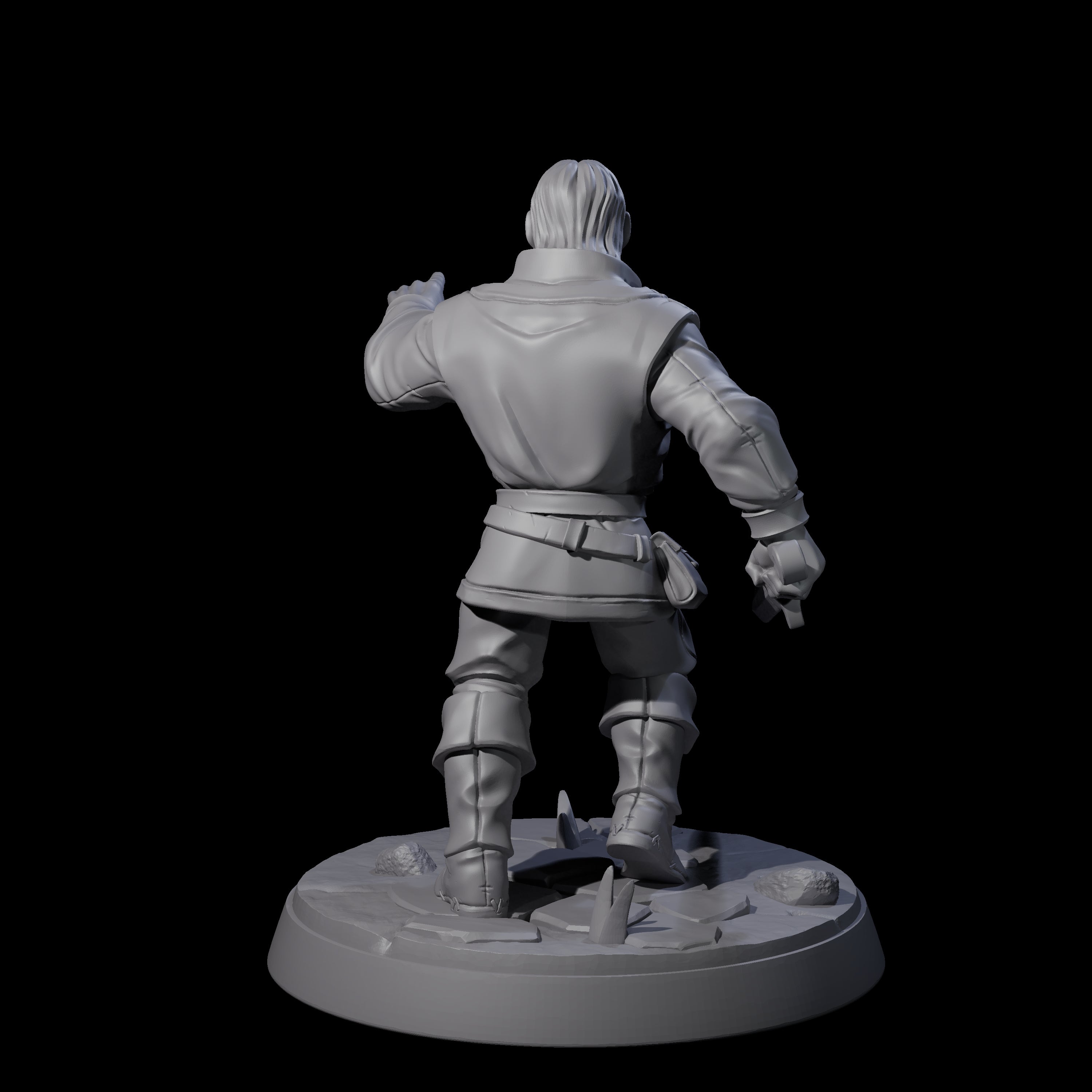 Cobbled Together Militia D Miniature for Dungeons and Dragons, Pathfinder or other TTRPGs
