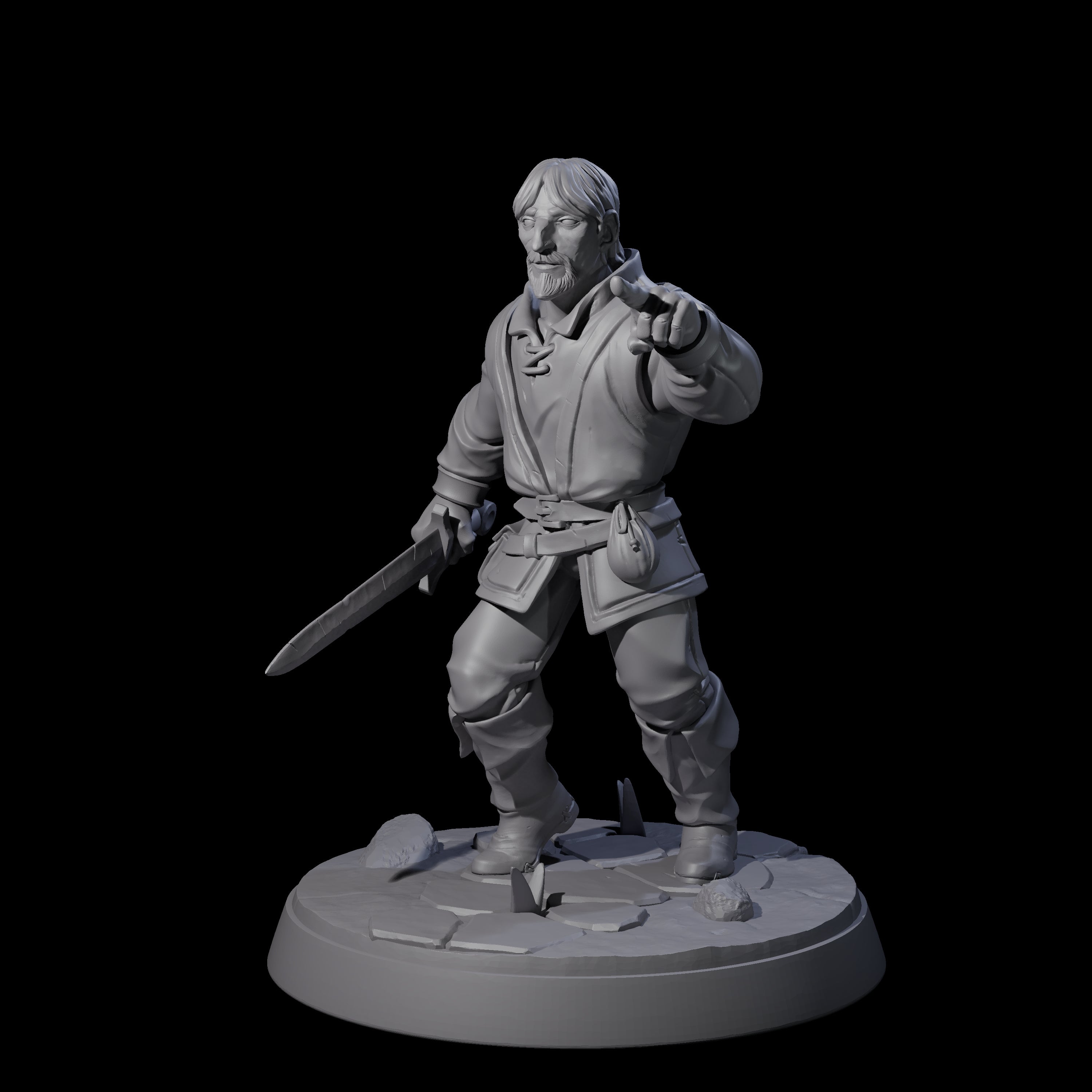 Cobbled Together Militia D Miniature for Dungeons and Dragons, Pathfinder or other TTRPGs