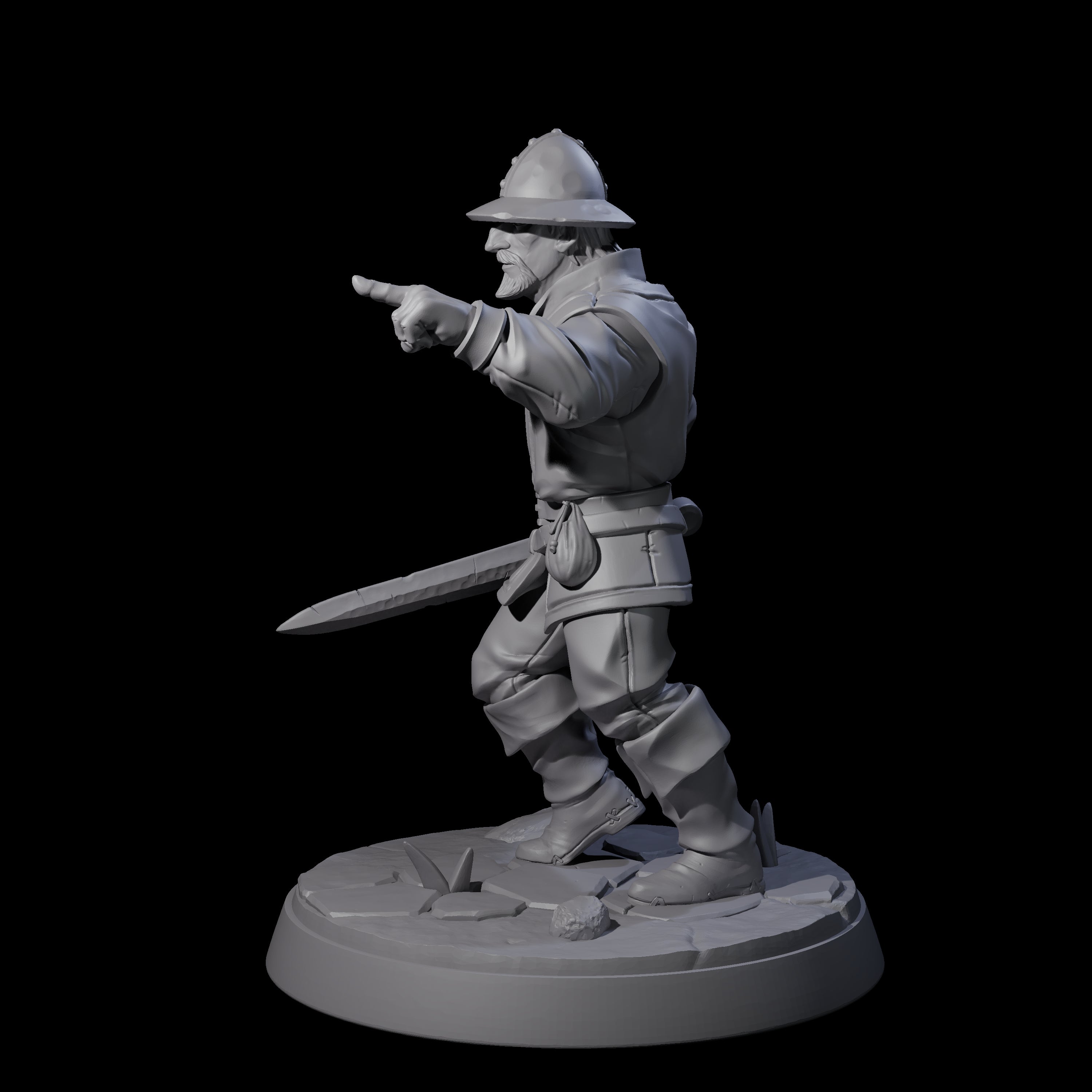Cobbled Together Militia D Miniature for Dungeons and Dragons, Pathfinder or other TTRPGs