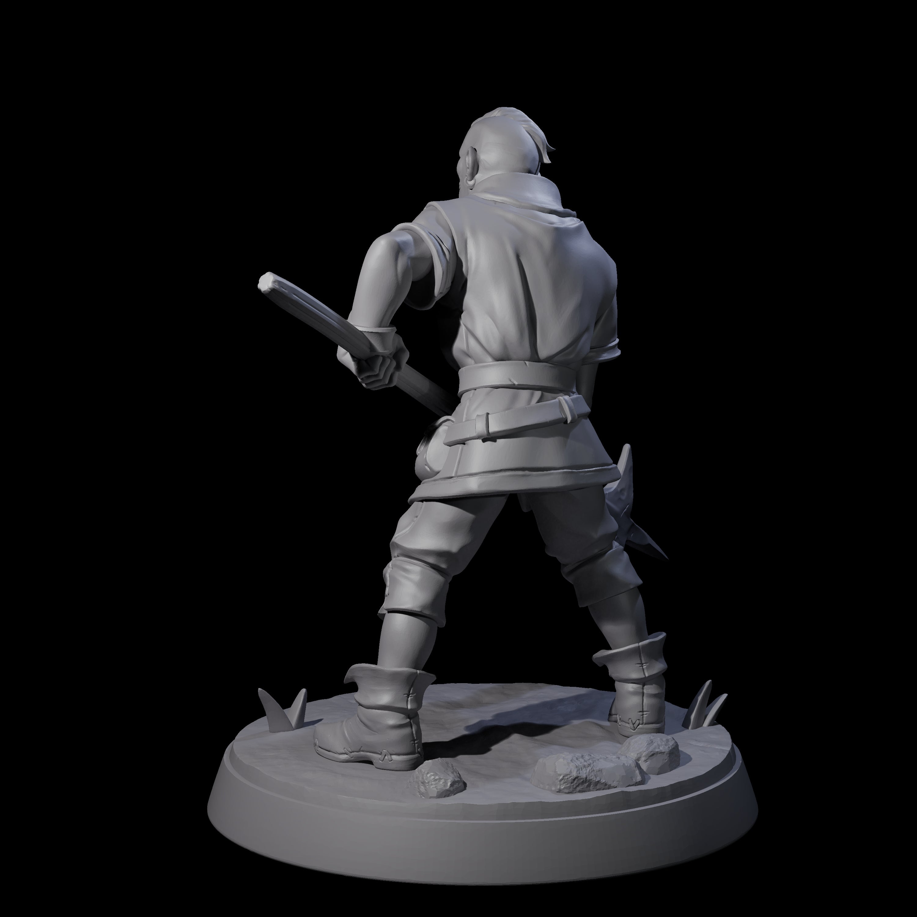 Cobbled Together Militia E Miniature for Dungeons and Dragons, Pathfinder or other TTRPGs