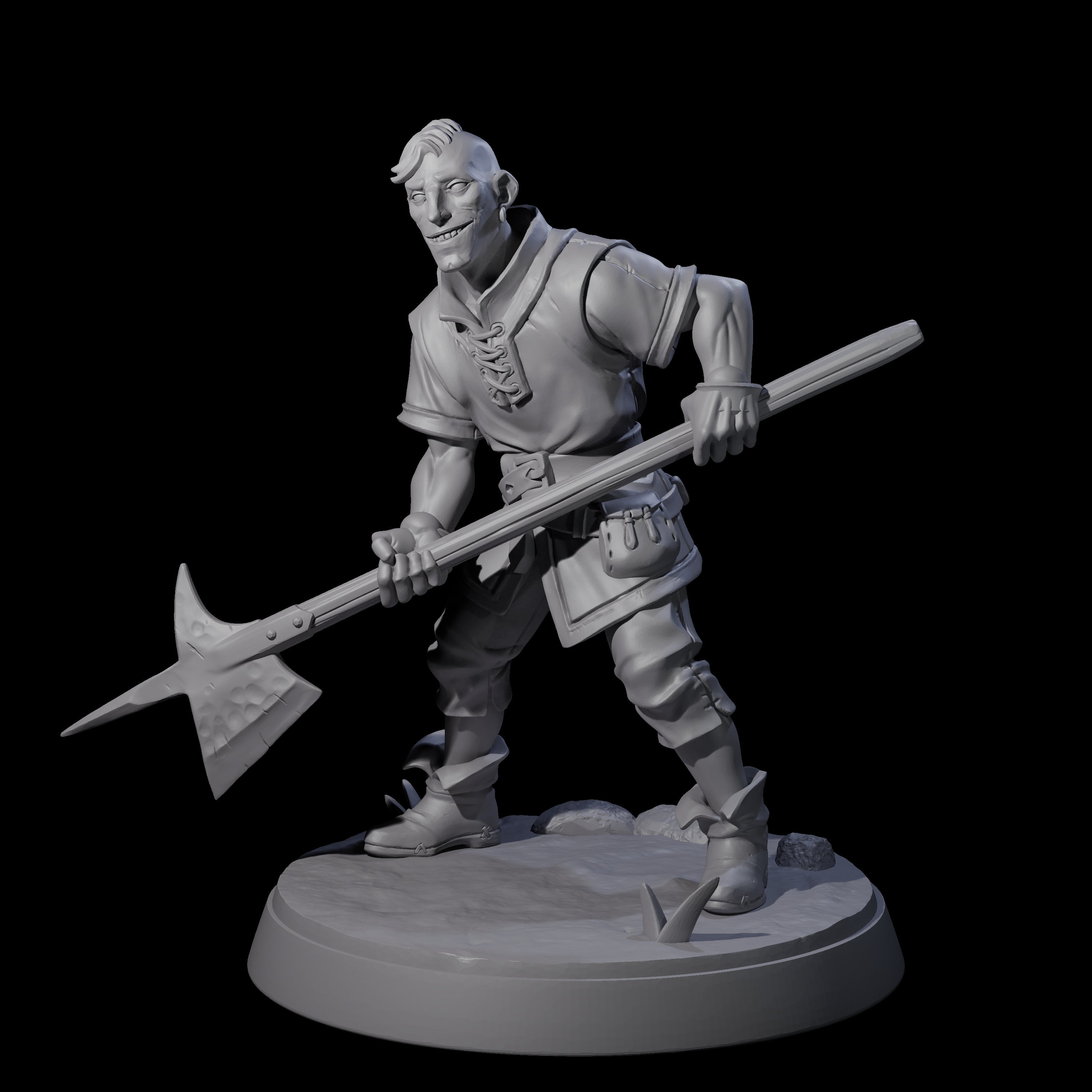 Cobbled Together Militia E Miniature for Dungeons and Dragons, Pathfinder or other TTRPGs