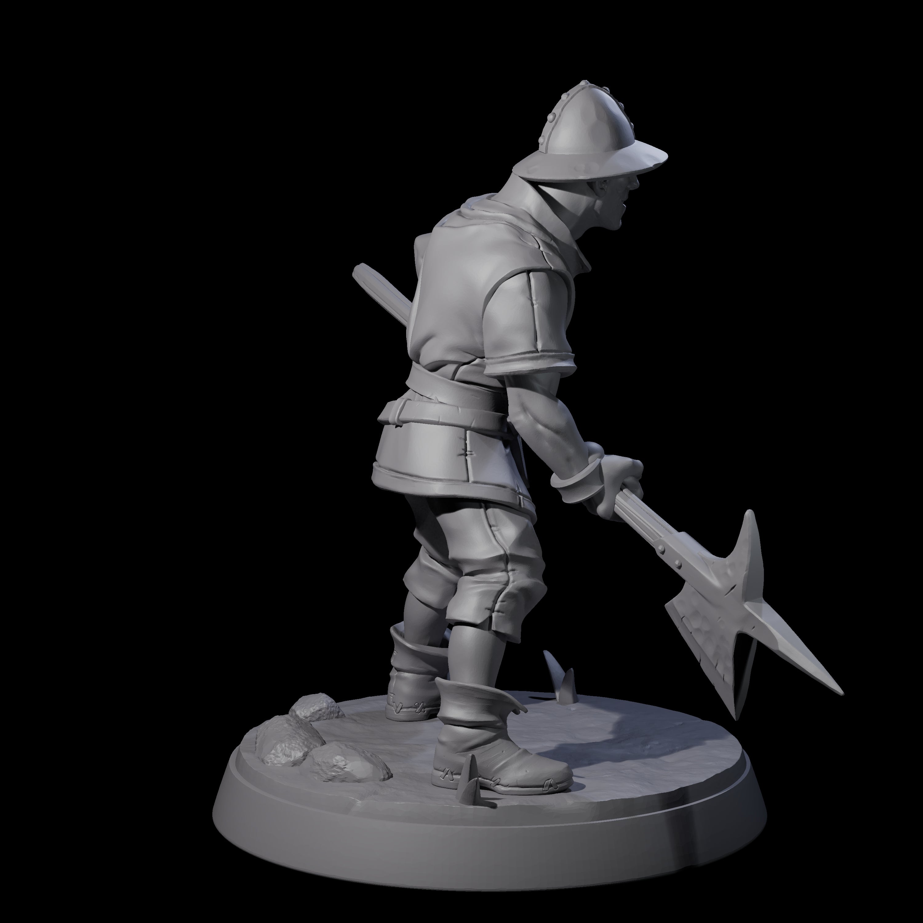 Cobbled Together Militia E Miniature for Dungeons and Dragons, Pathfinder or other TTRPGs