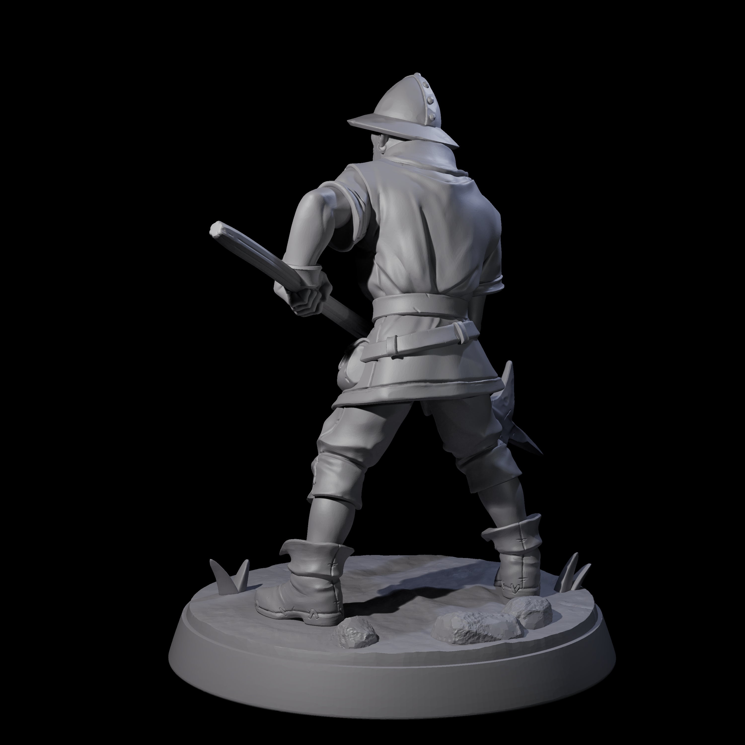 Cobbled Together Militia E Miniature for Dungeons and Dragons, Pathfinder or other TTRPGs